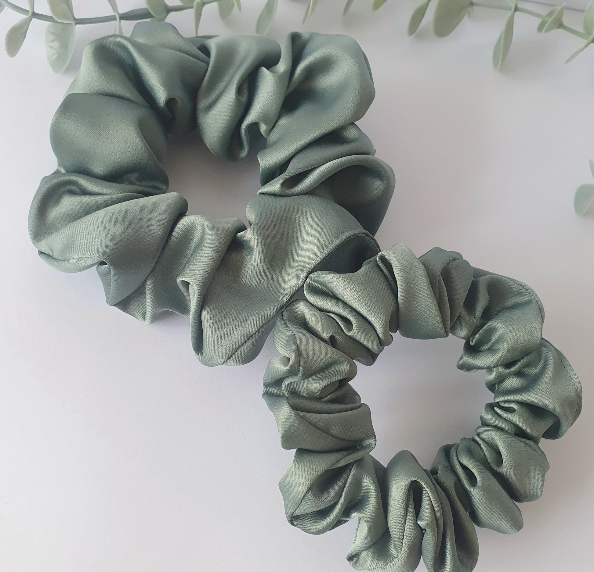 Chouchou Satin Sauge - Mlle ChouChou