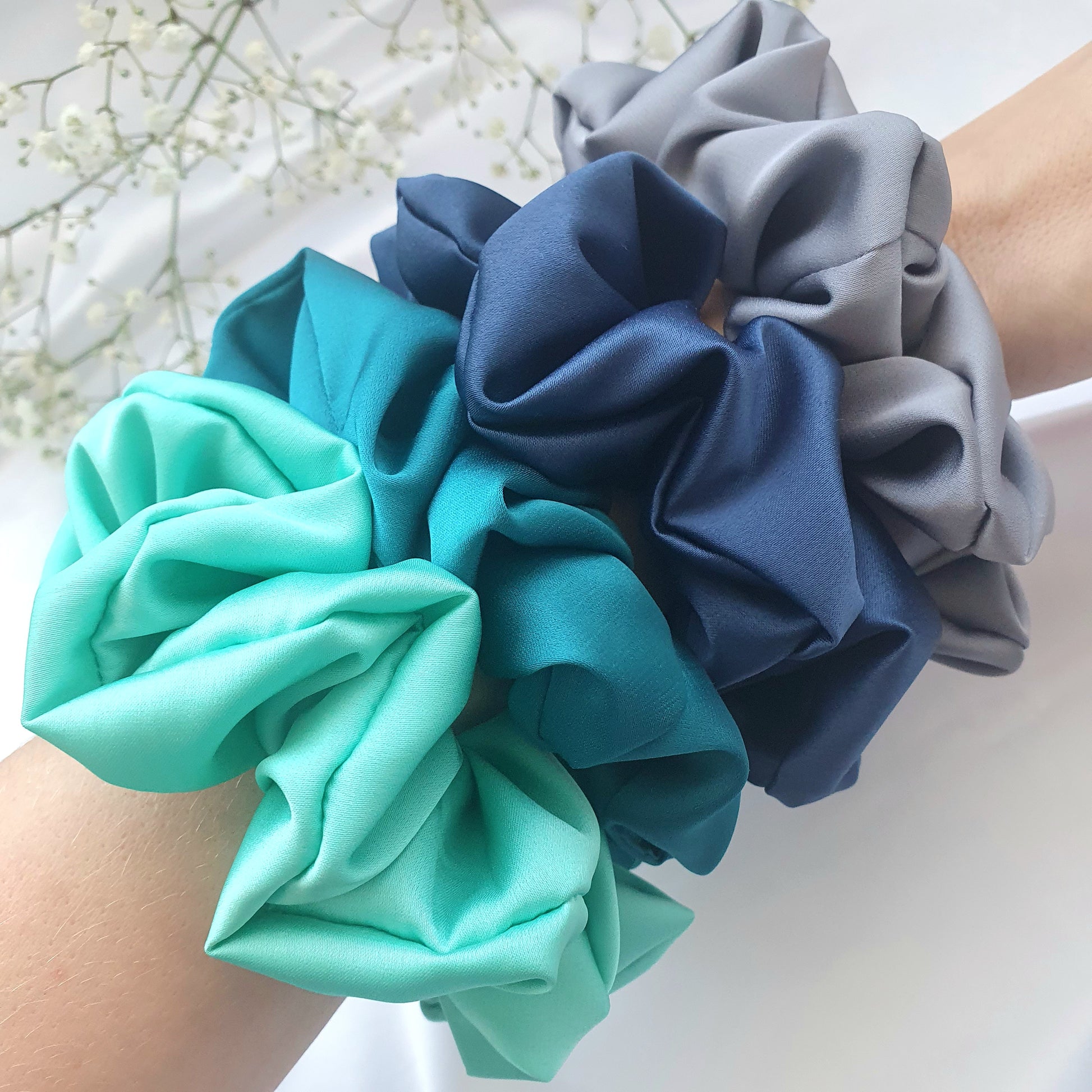 Chouchou Satin Bleu - Mlle ChouChou