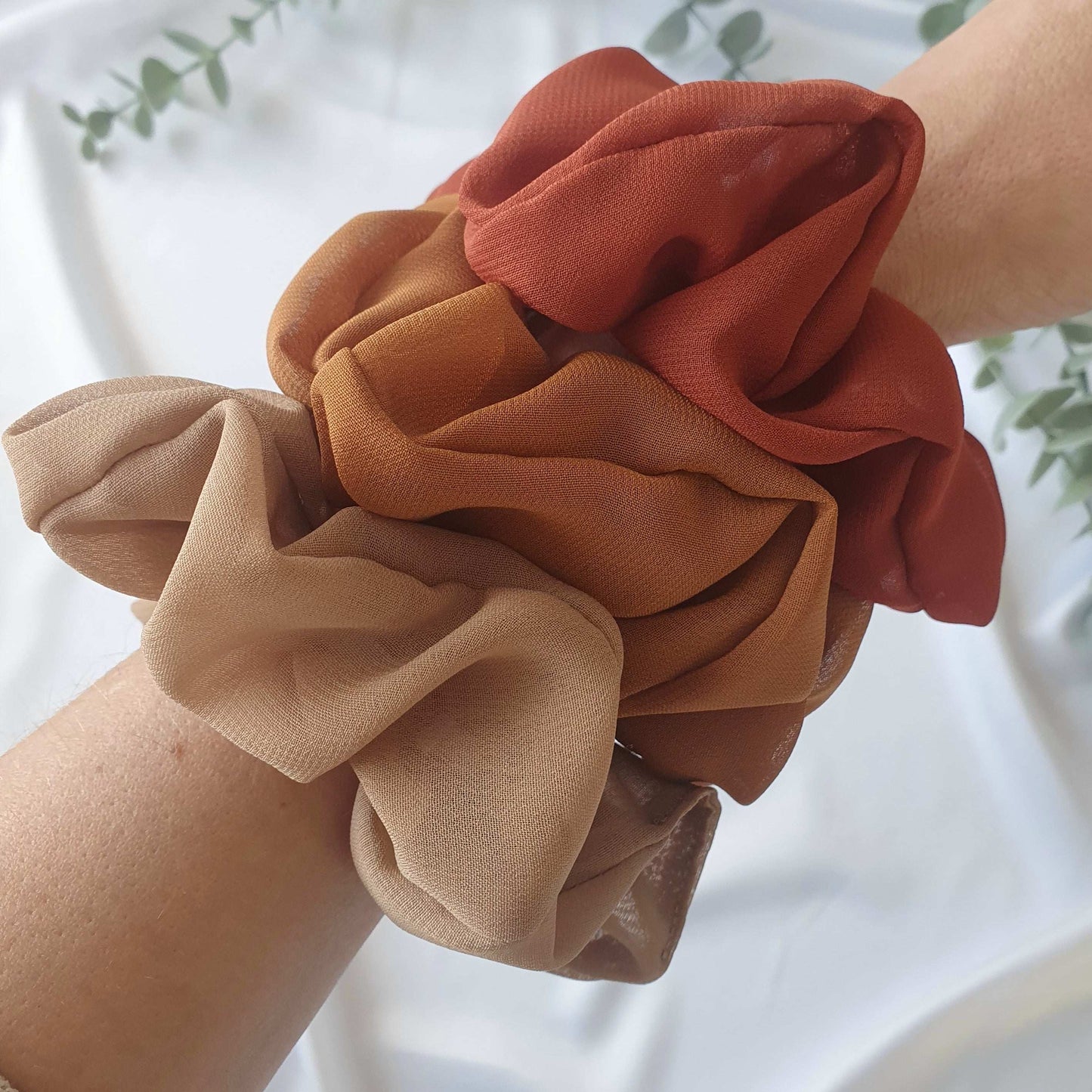 Chouchou mousseline Beige - Mlle ChouChou