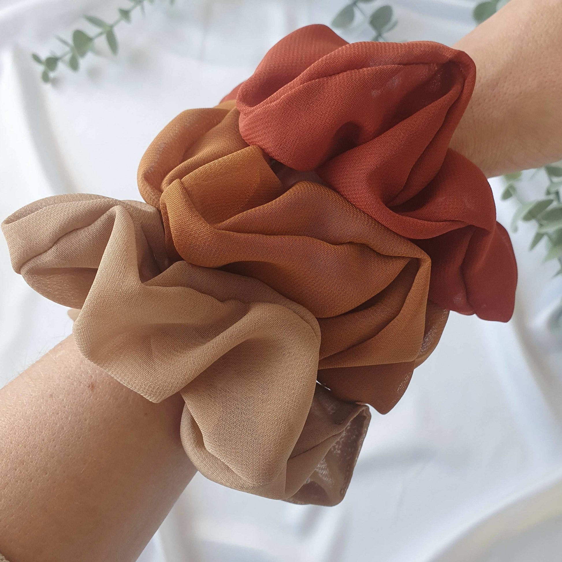 Chouchou mousseline Beige - Mlle ChouChou