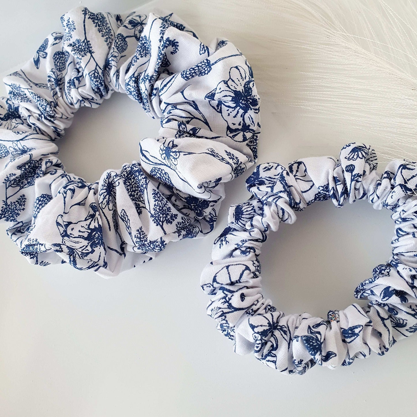 Chouchou bleu imprimé - Mlle ChouChou