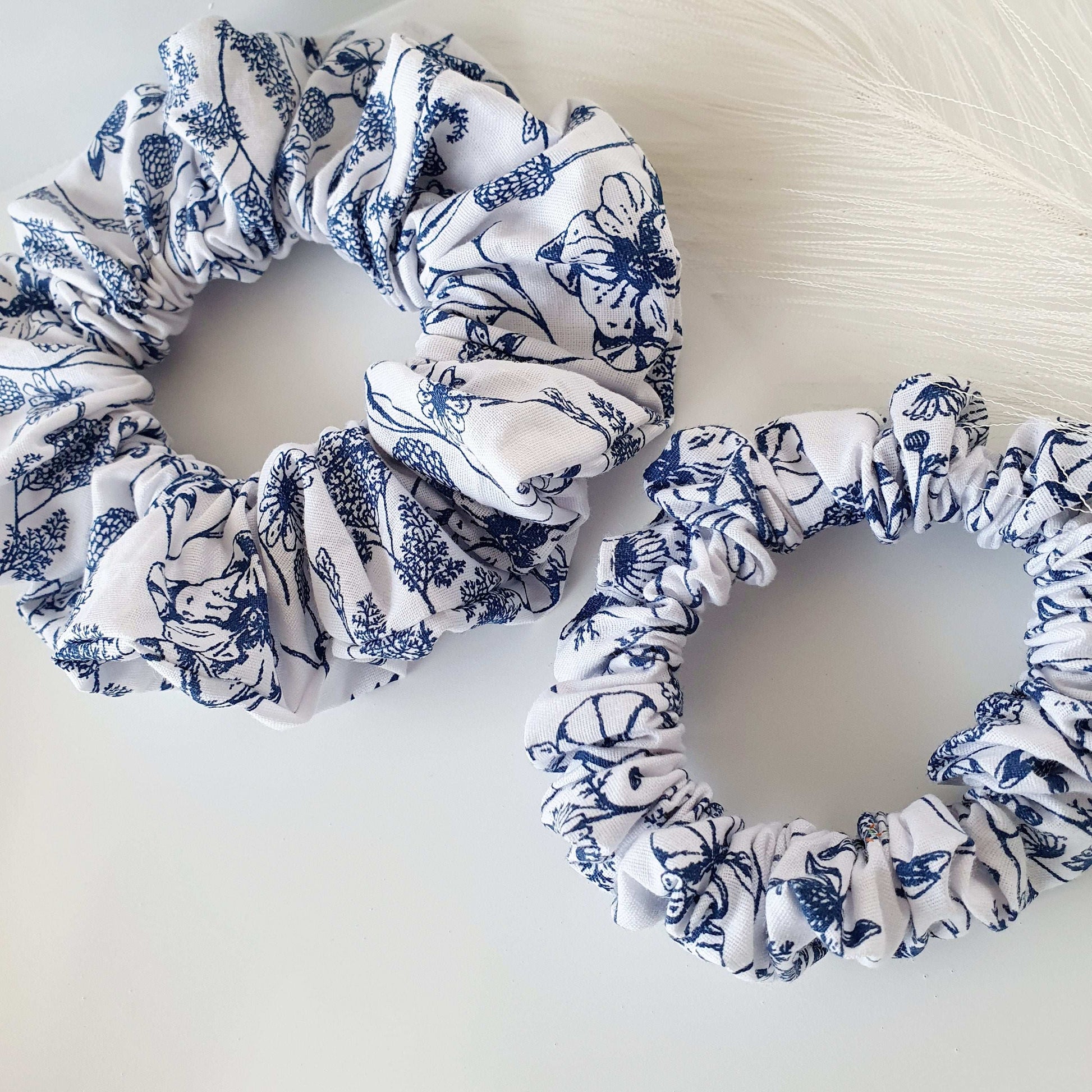 Chouchou bleu imprimé - Mlle ChouChou