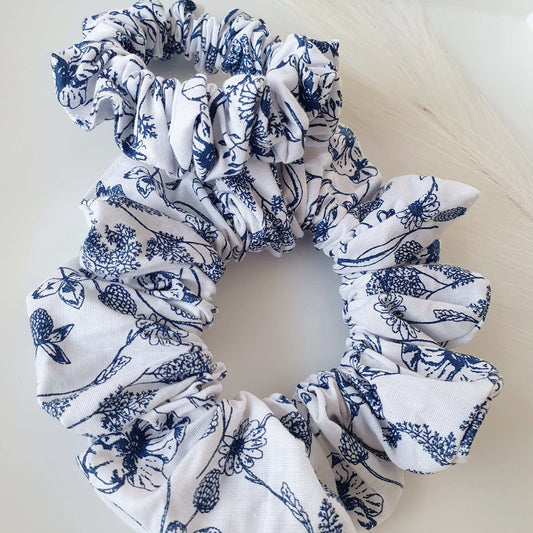 Chouchou bleu imprimé - Mlle ChouChou