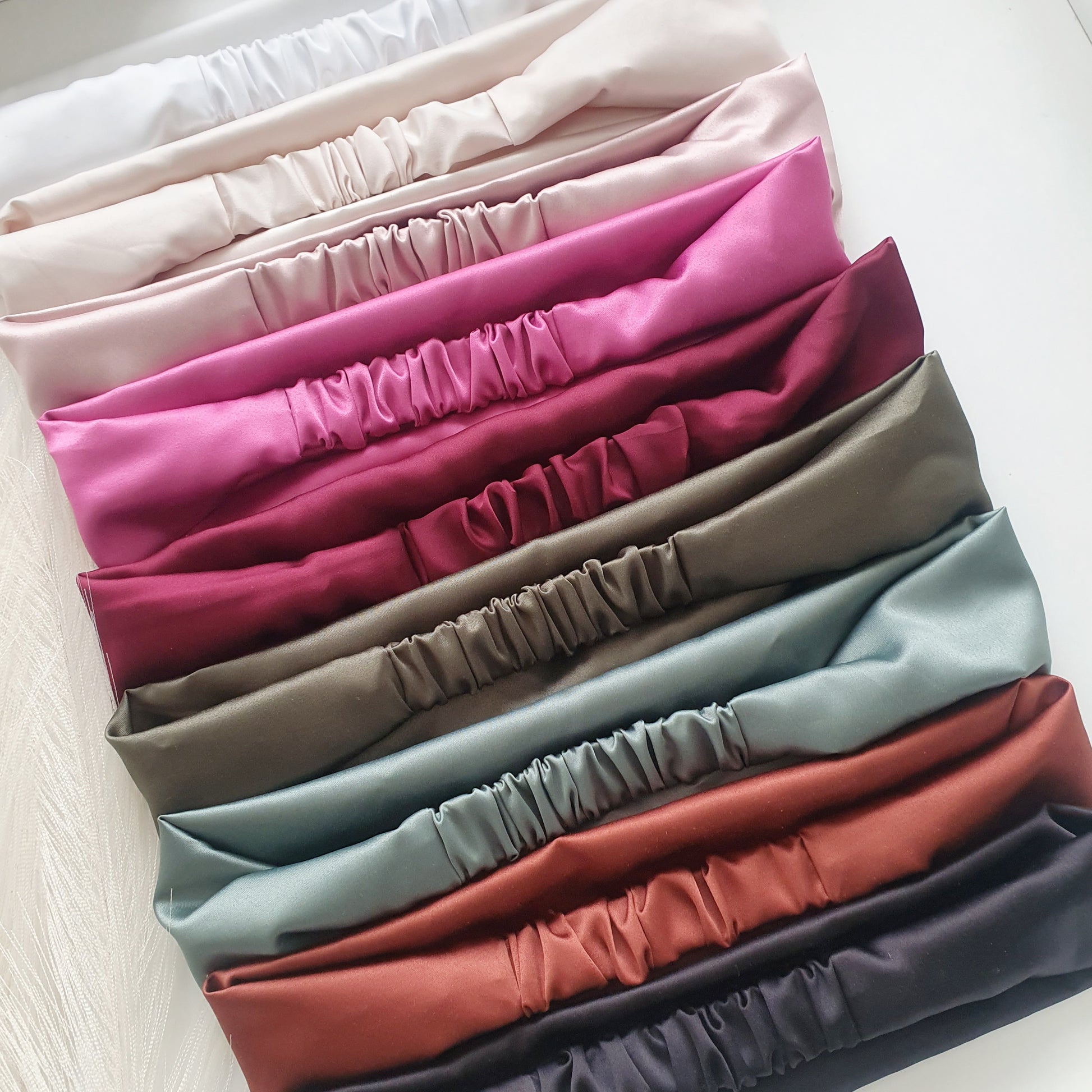 Bandeaux Satin plat ou croisé couleurs aux choix - Mlle ChouChou