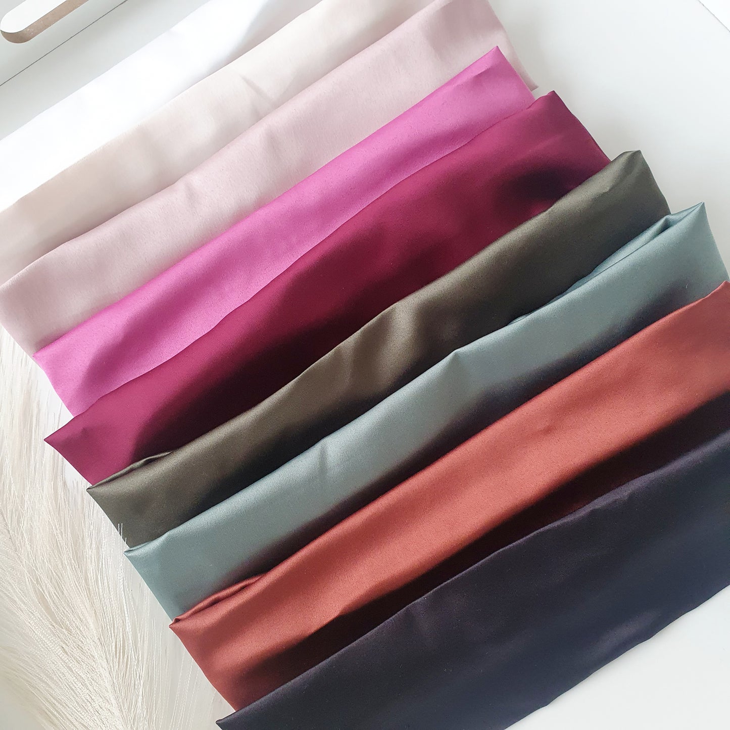 Bandeaux Satin plat ou croisé couleurs aux choix - Mlle ChouChou