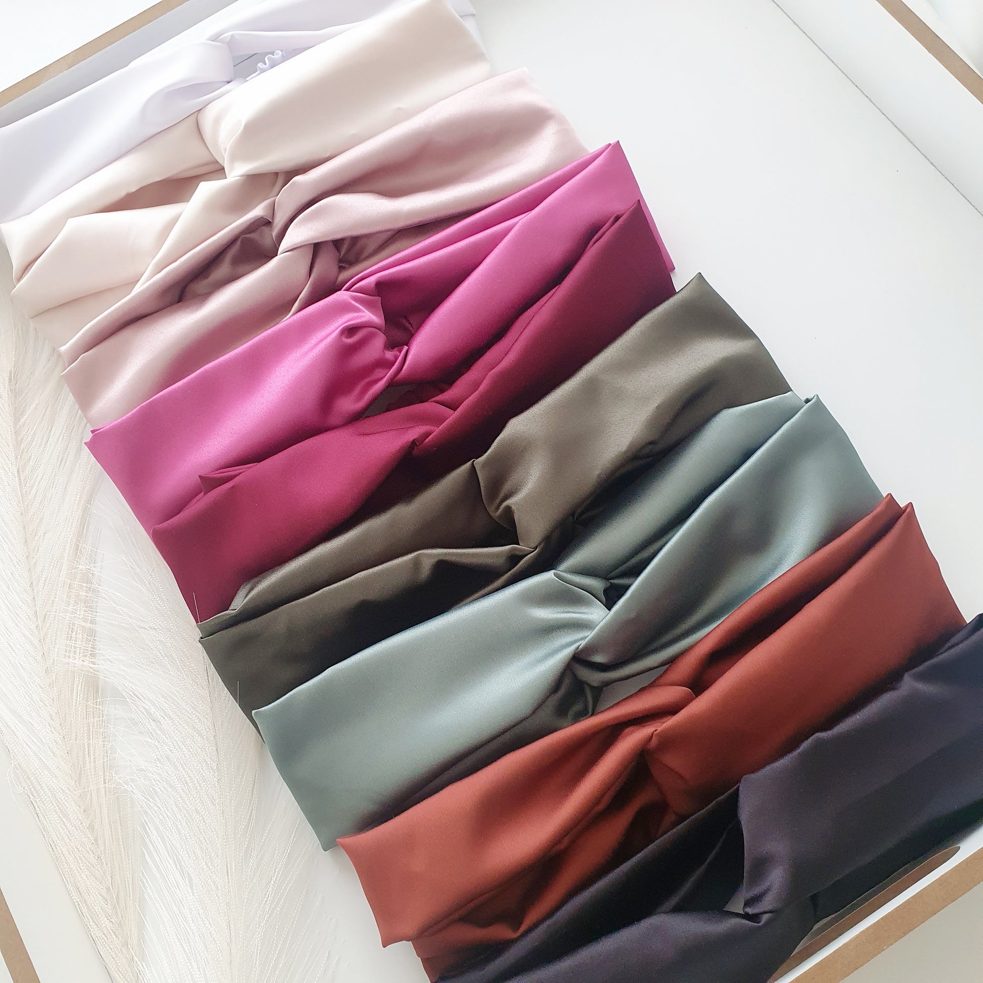 Bandeaux Satin plat ou croisé couleurs aux choix - Mlle ChouChou