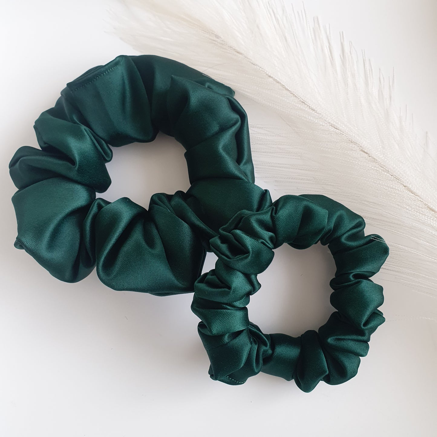 Chouchou Satin Vert Sapin - Mlle ChouChou