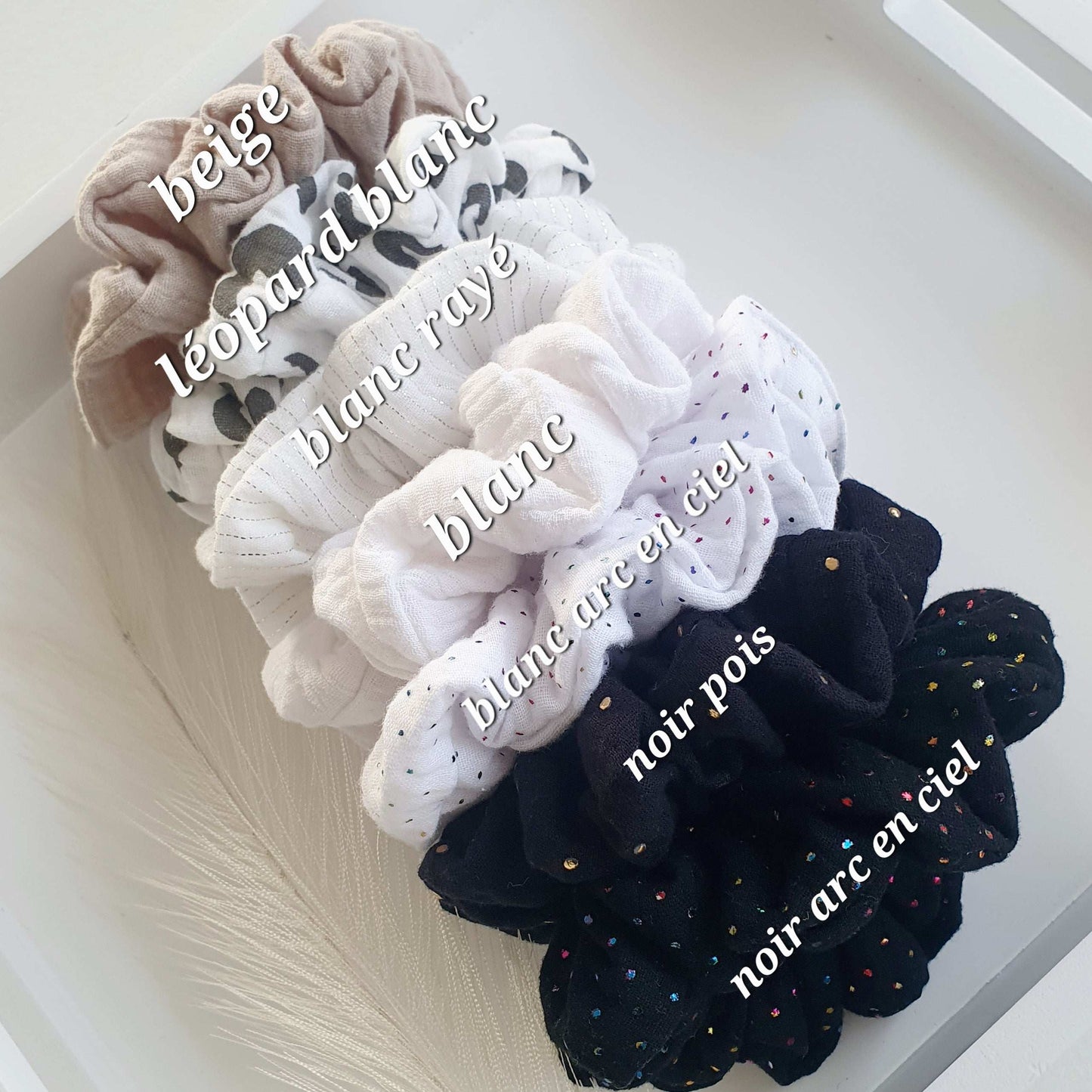 Maxi Foulchie ChouChou nœud double gaze - Mlle ChouChou