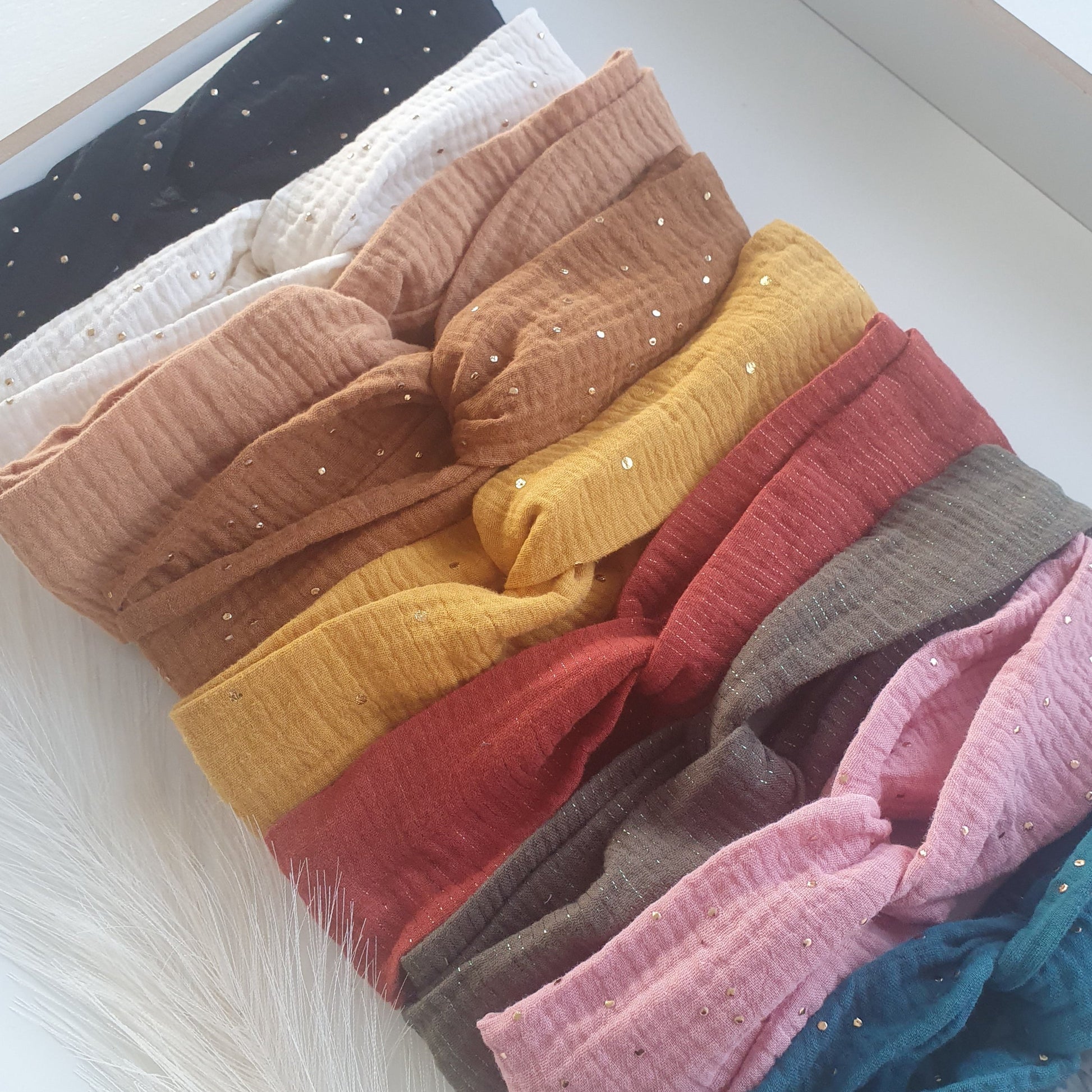 Headband double gaze de coton - Mlle ChouChou