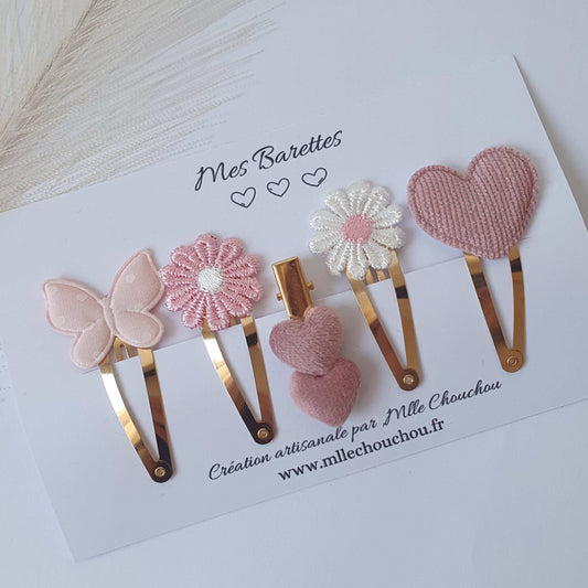 Lot de pinces à cheveux pink - Mlle ChouChou