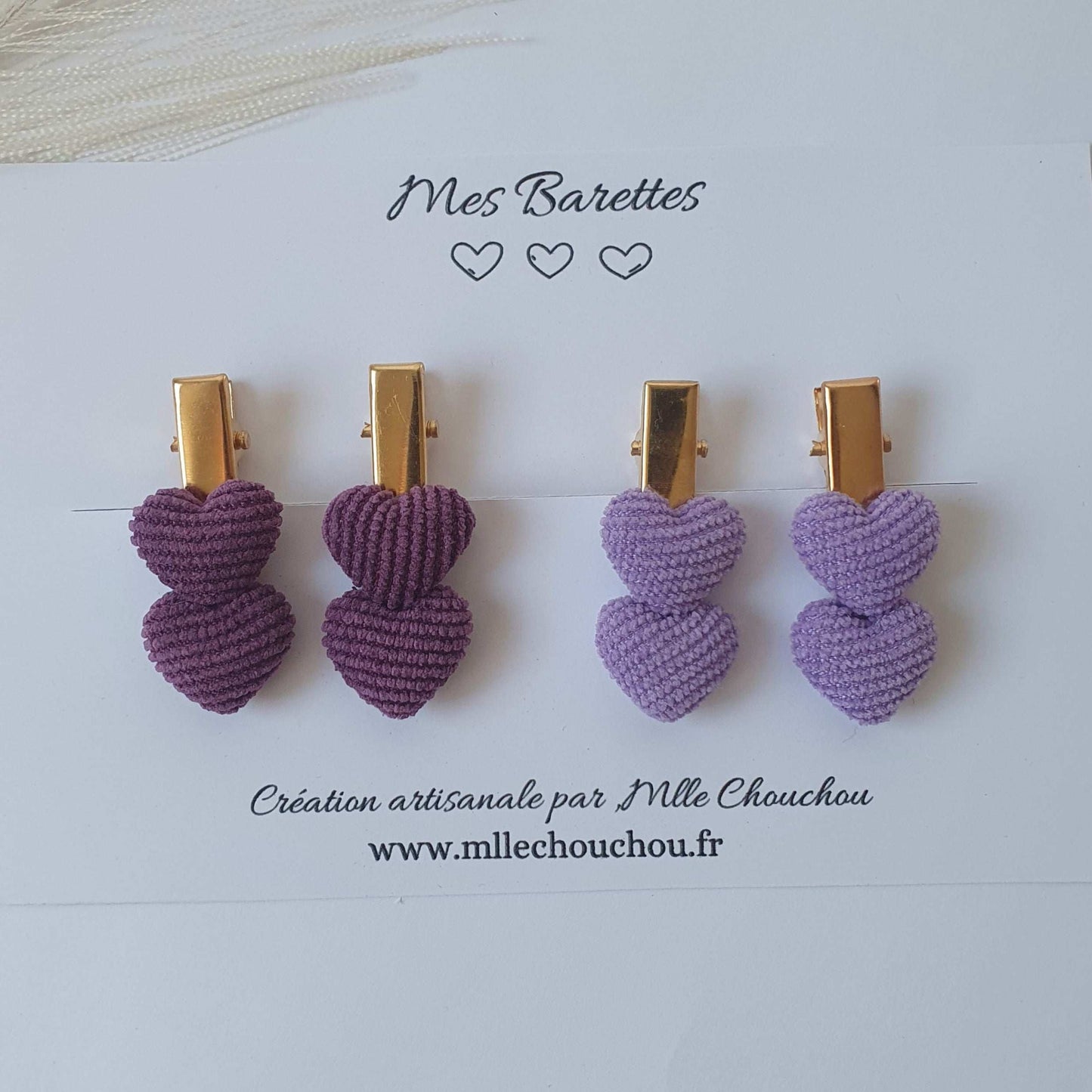 Lot de pinces à cheveux violet - Mlle ChouChou