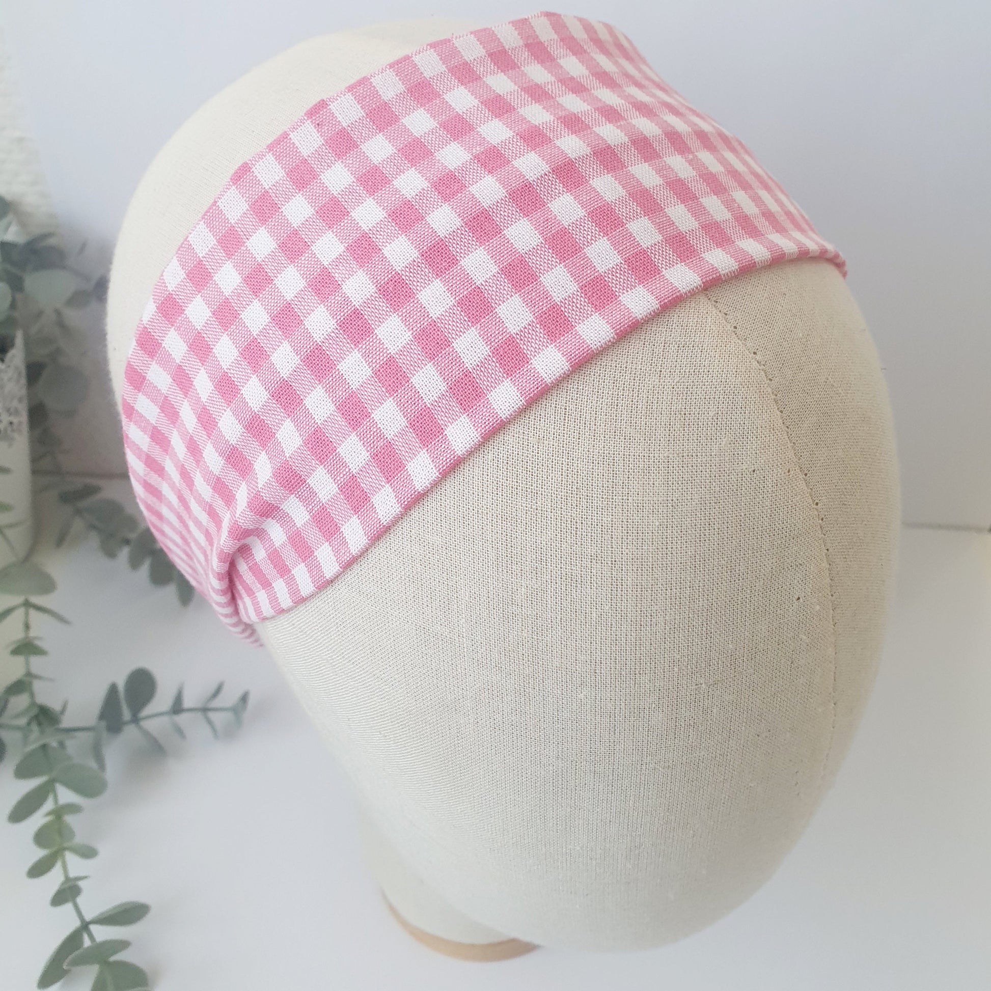 Bandeau cheveux vichy rose Mlle ChouChou