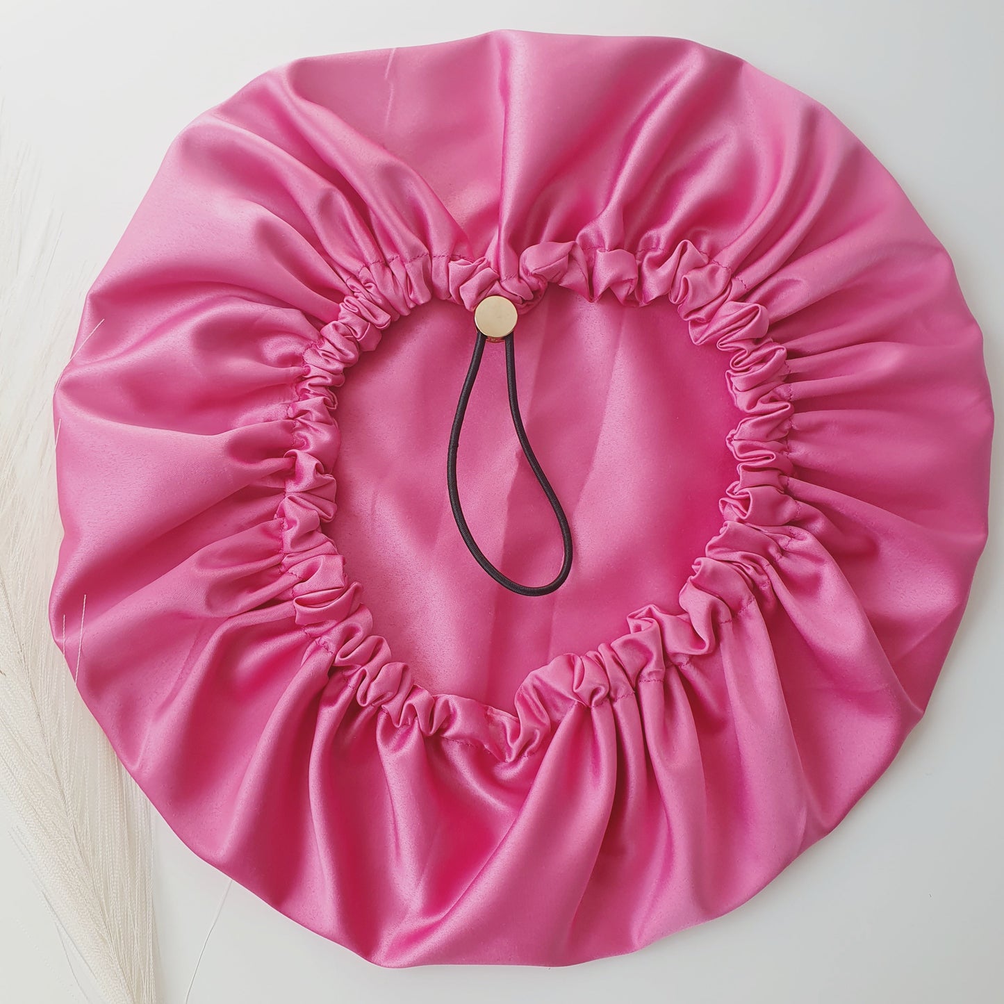 Bonnet de Soin/Nuit Satin fuchsia Mlle ChouChou