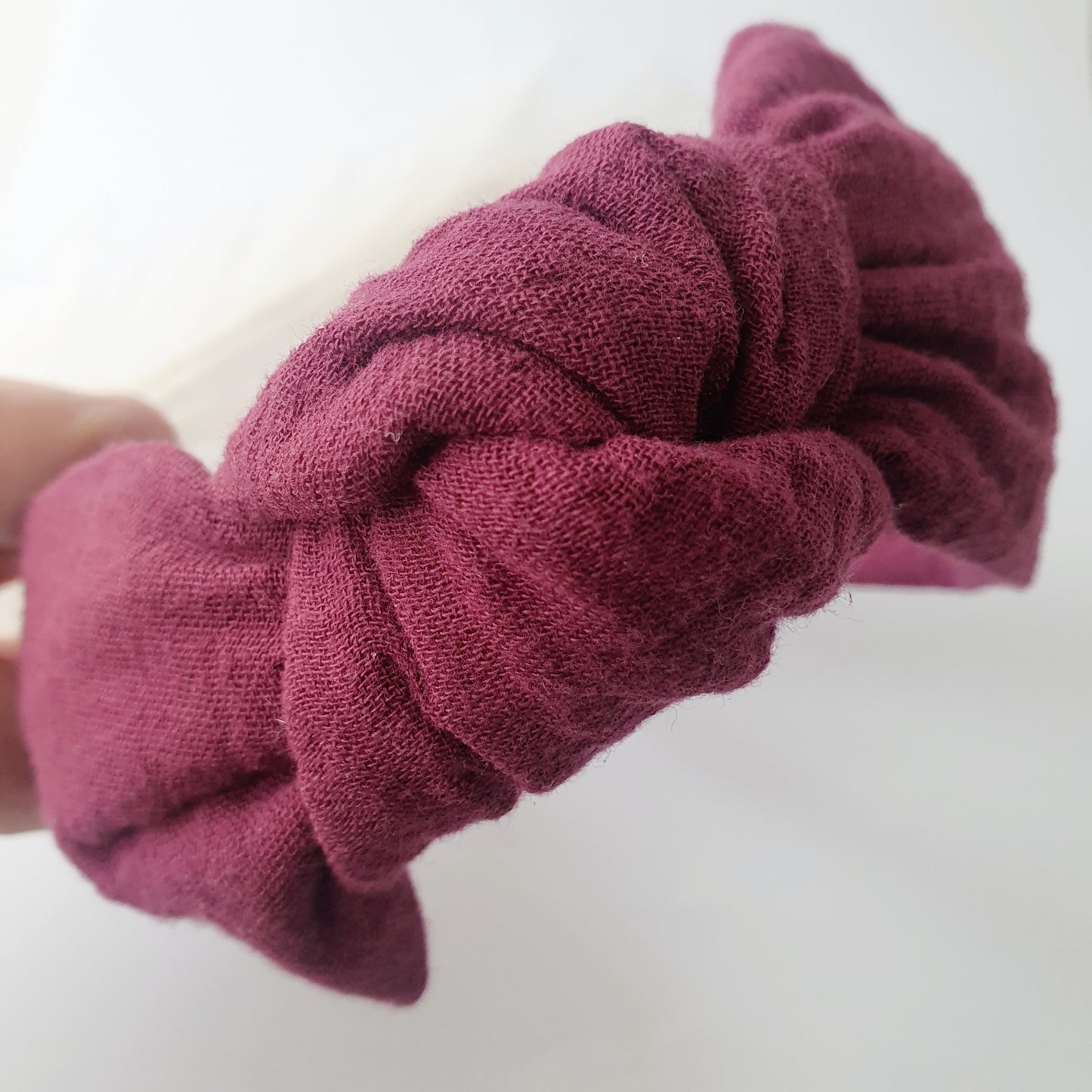 Serre-Tête Noué bordeaux Mlle ChouChou