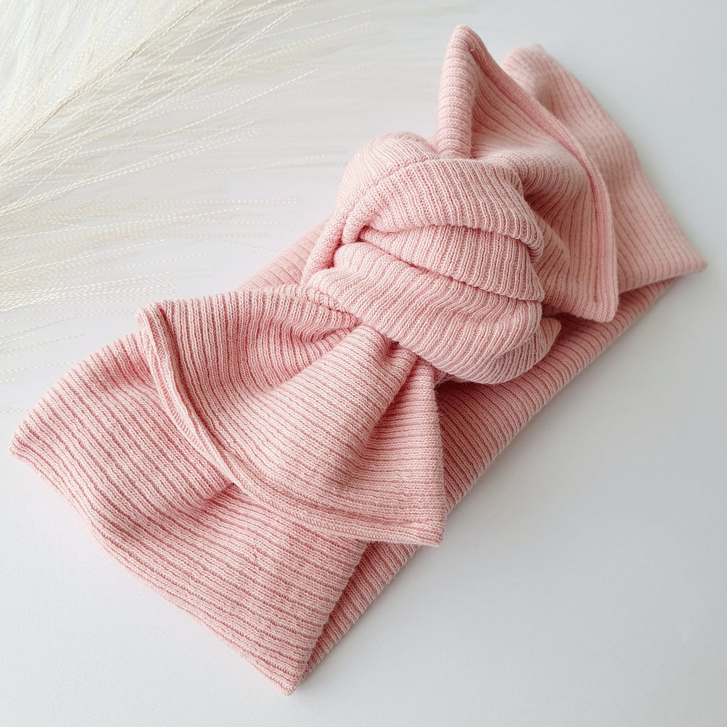 Duo bandeaux Mère Fille maille rose Mlle ChouChou