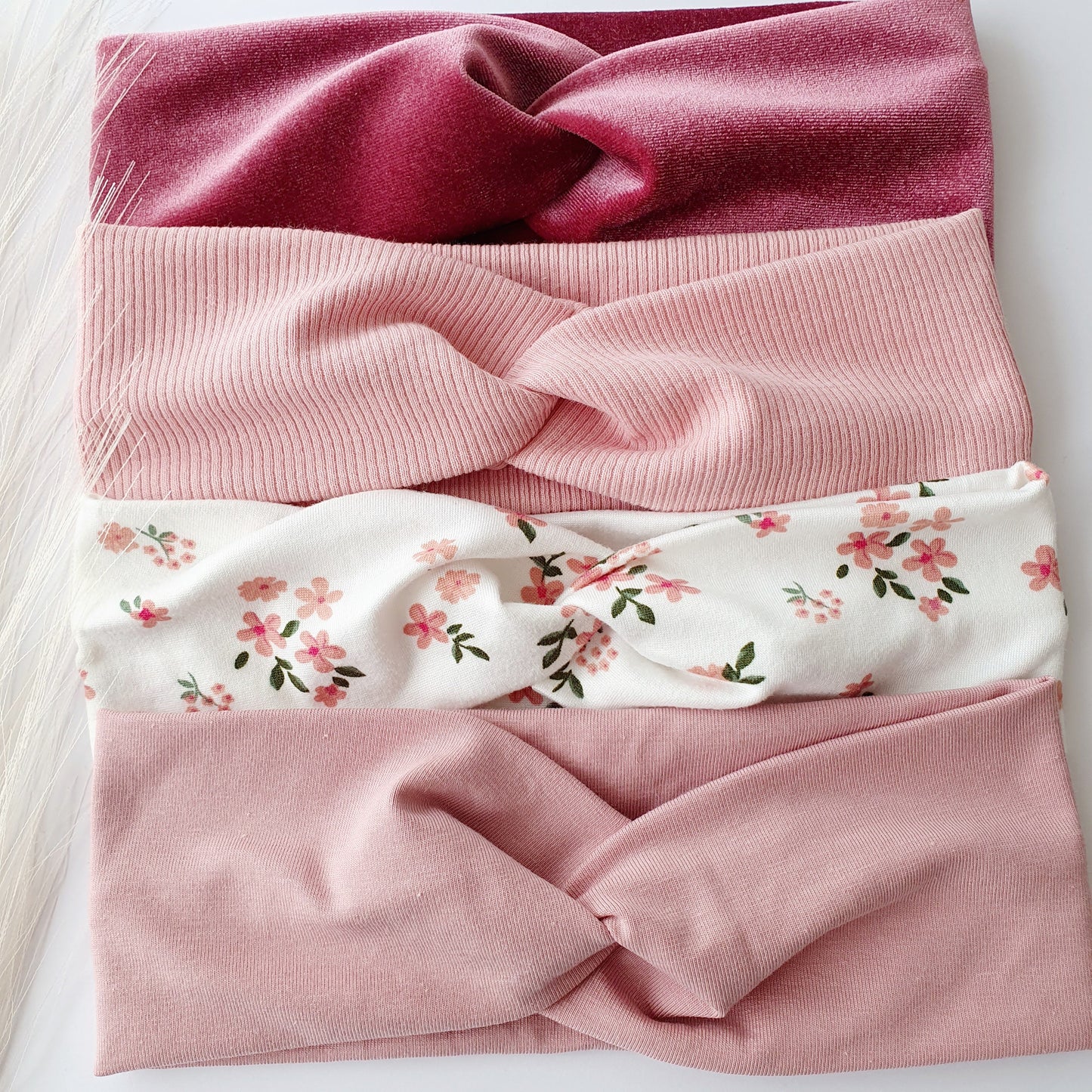 Bandeau cheveux maille rose Mlle ChouChou