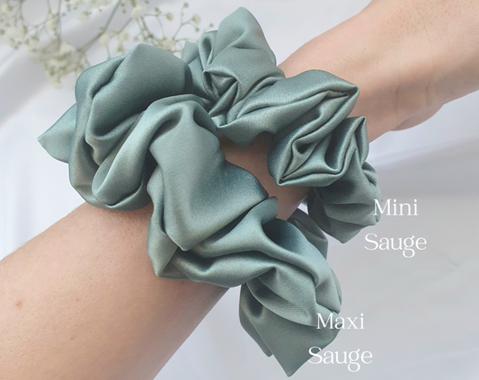 Chouchou Satin Sauge - Mlle ChouChou