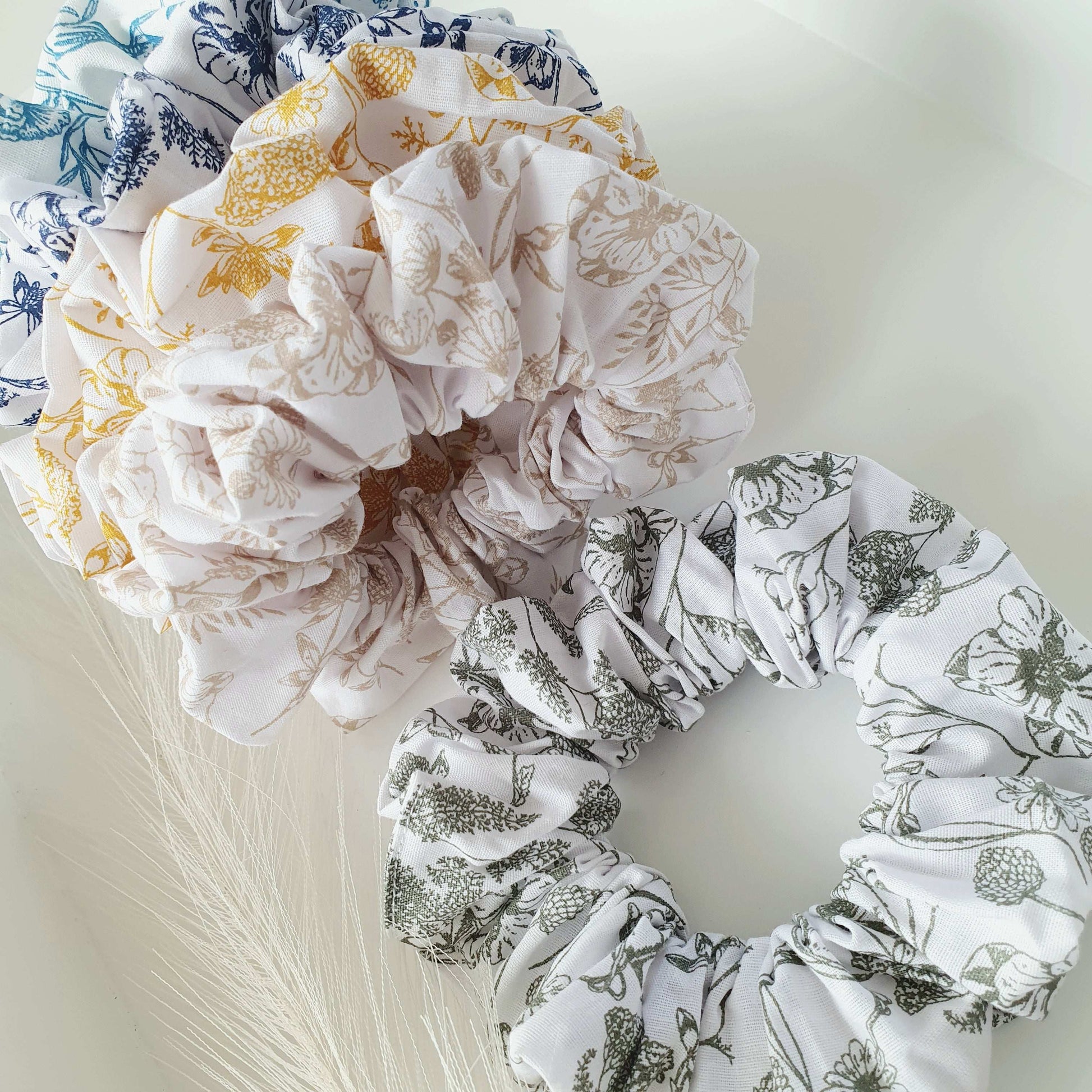 Chouchou bleu imprimé - Mlle ChouChou