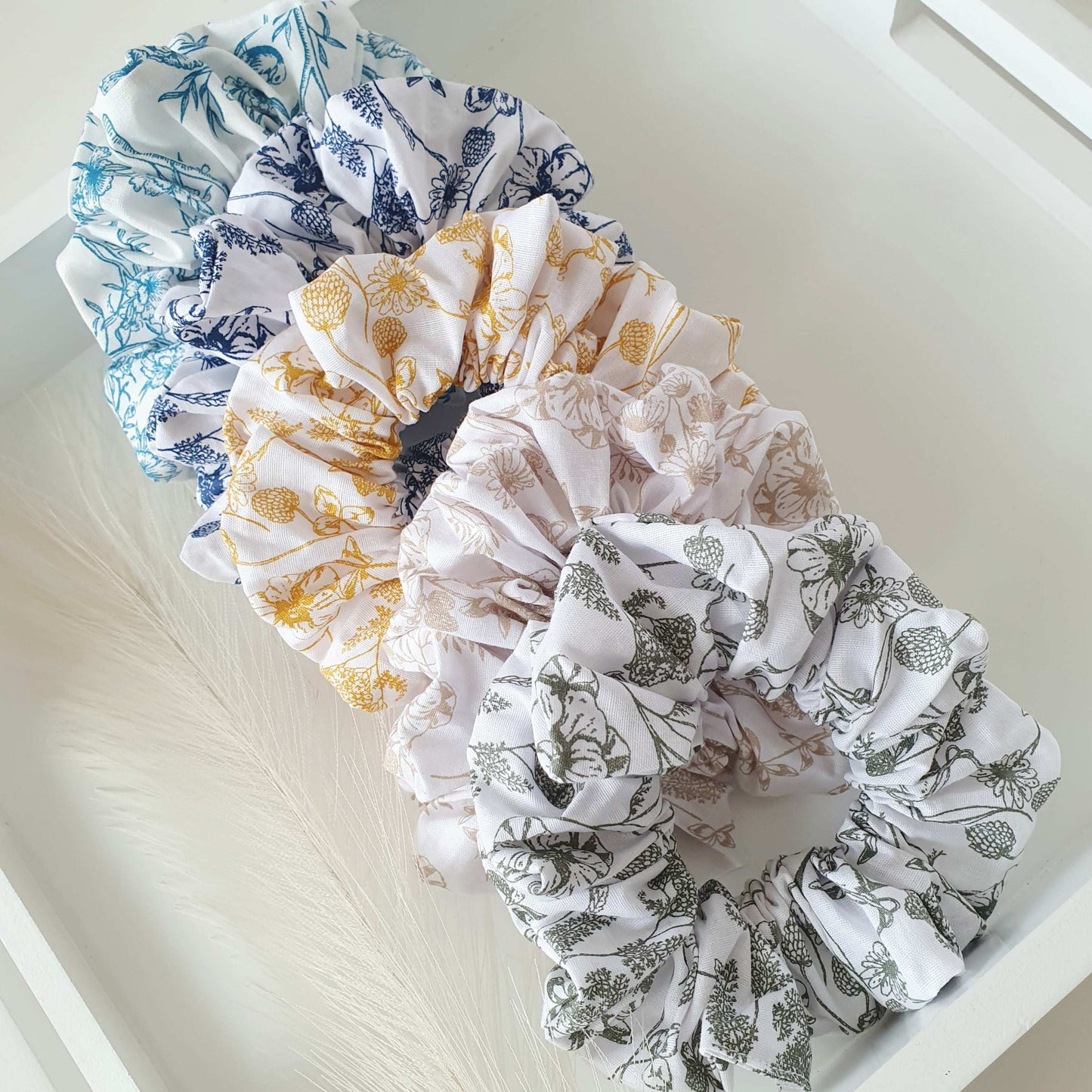 Chouchou kaki imprimé - Mlle ChouChou