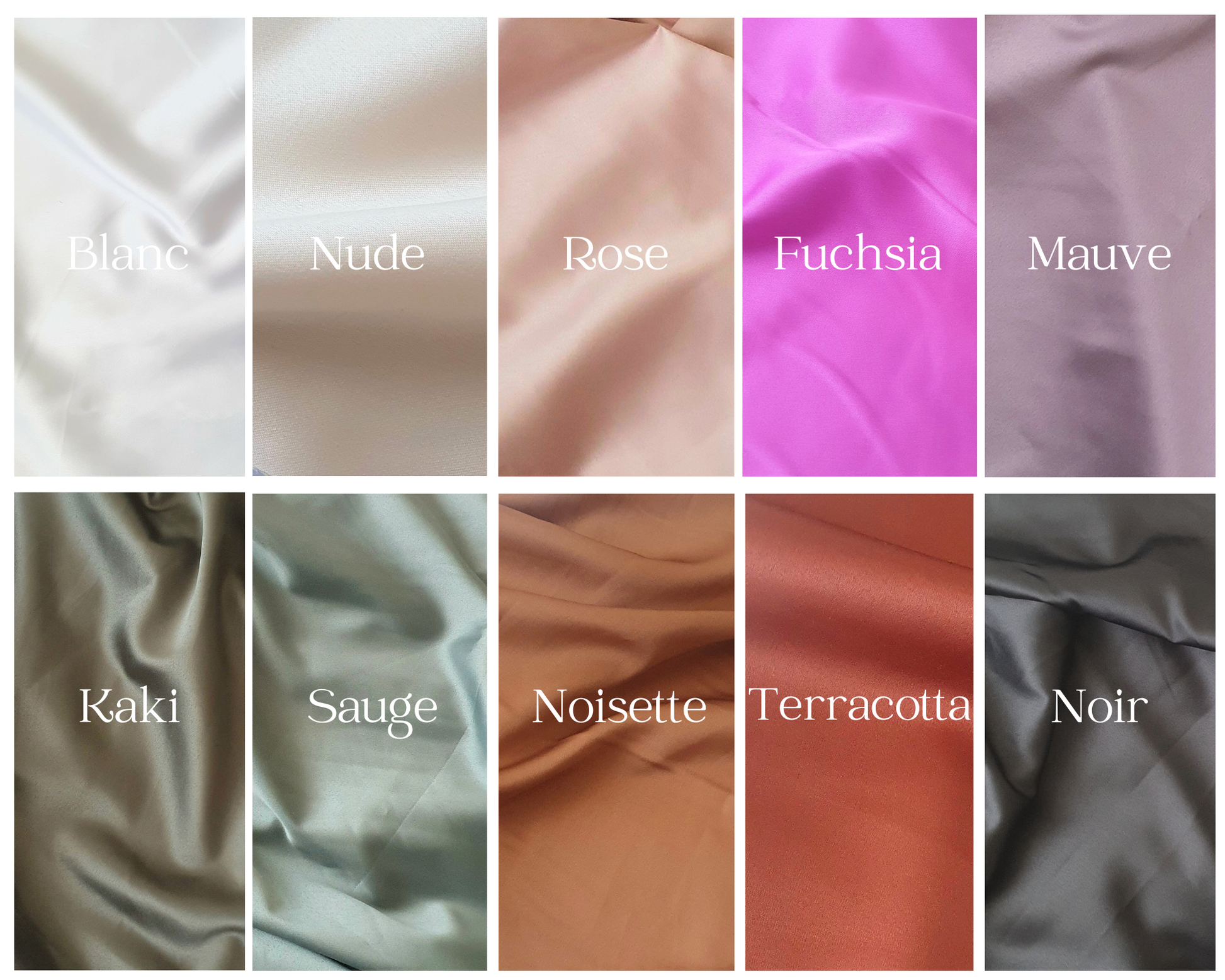 Bandeaux Satin plat ou croisé couleurs aux choix - Mlle ChouChou