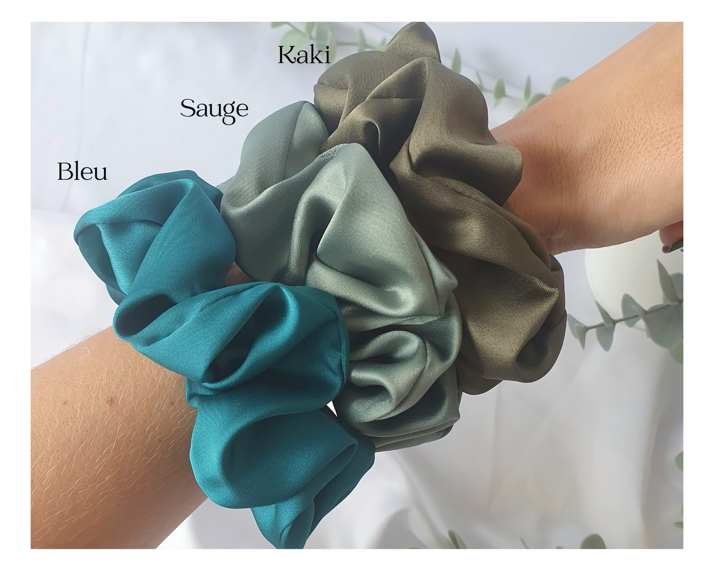 Chouchou Satin Sauge - Mlle ChouChou
