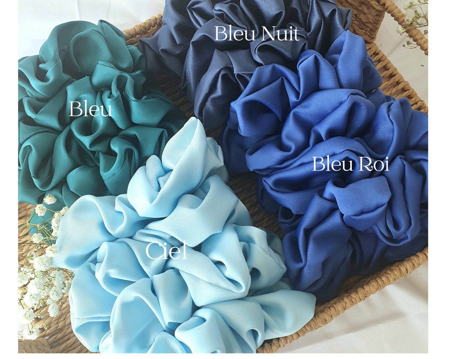 Chouchou Satin Ciel - Mlle ChouChou