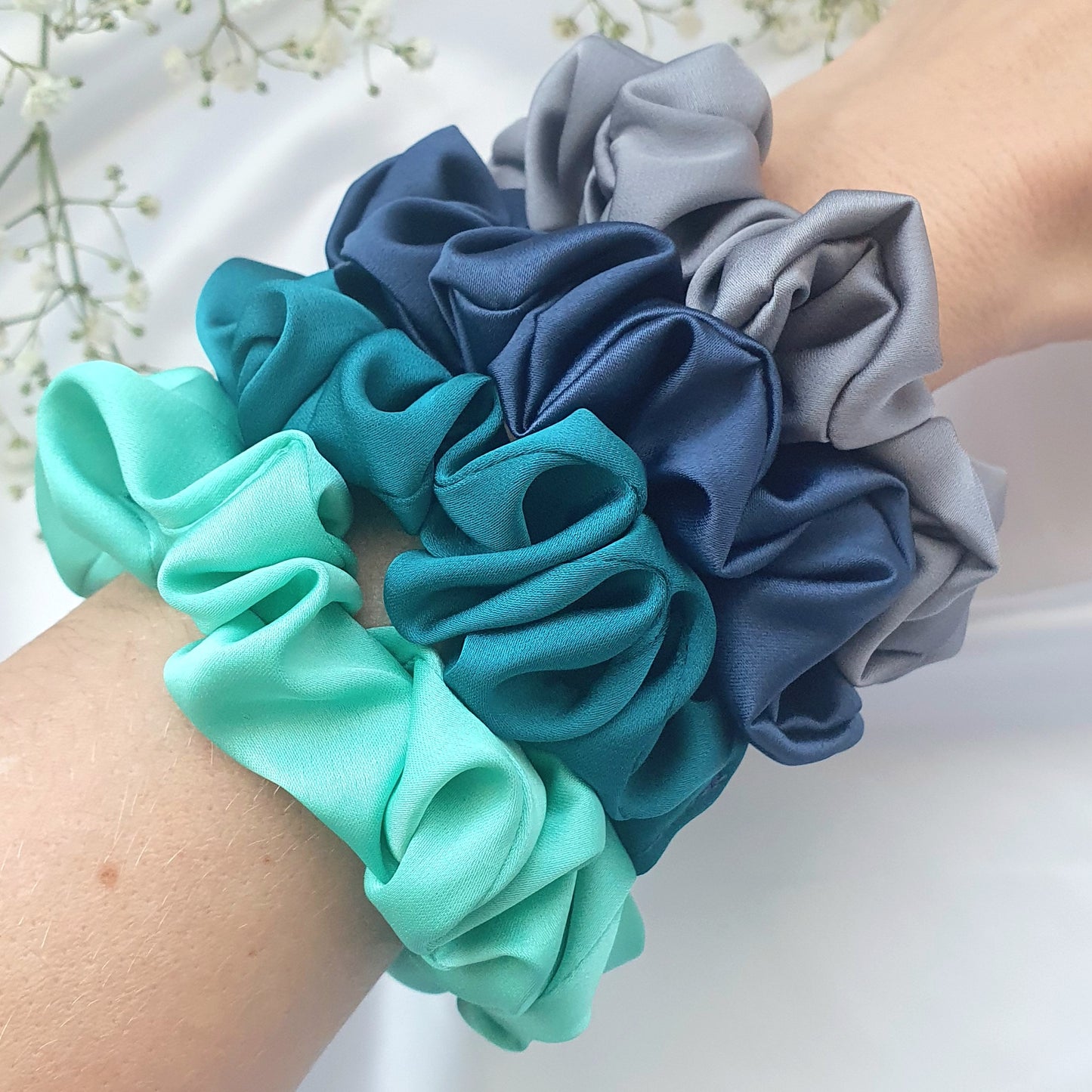 Chouchou Satin Bleu Nuit - Mlle ChouChou