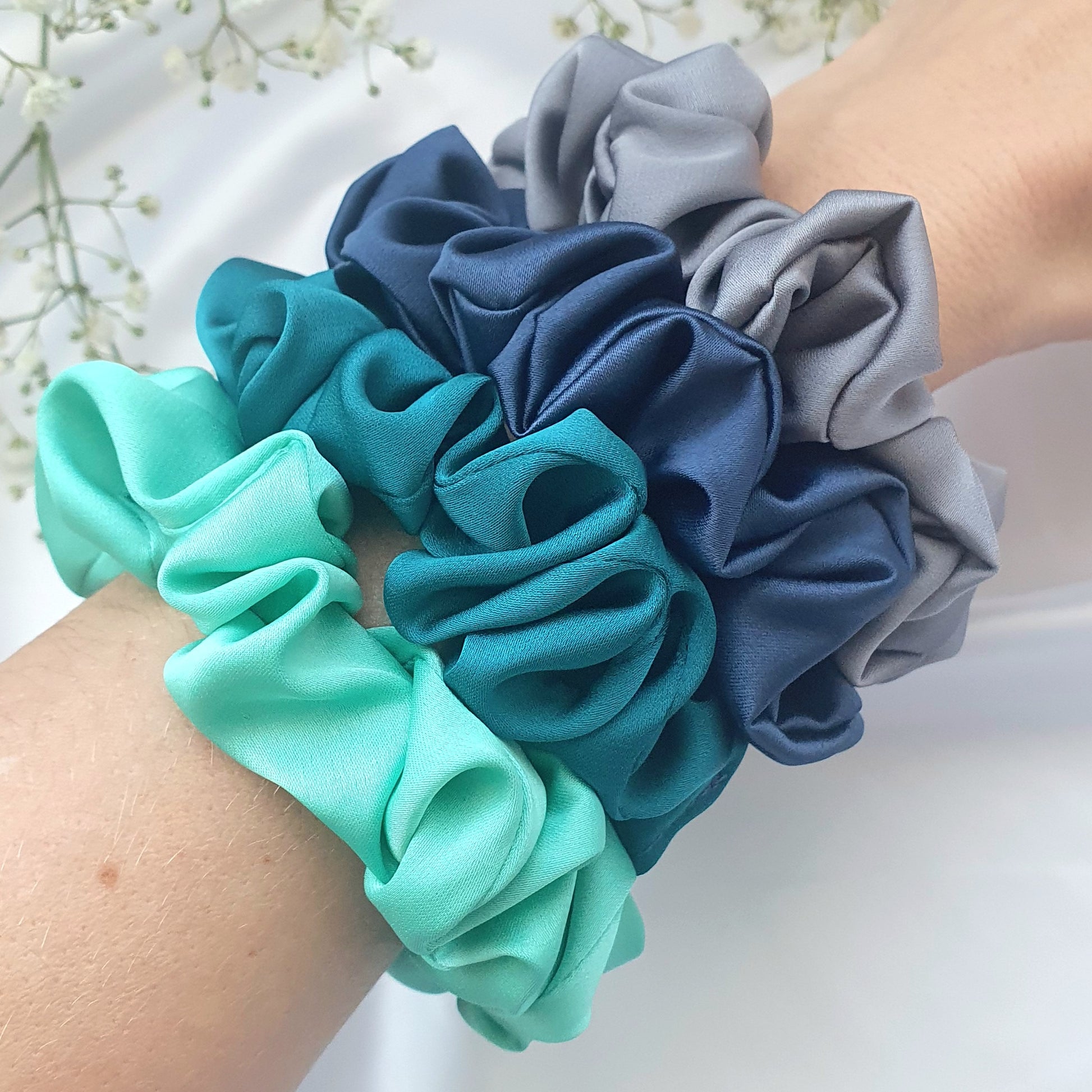 Chouchou Satin Turquoise - Mlle ChouChou