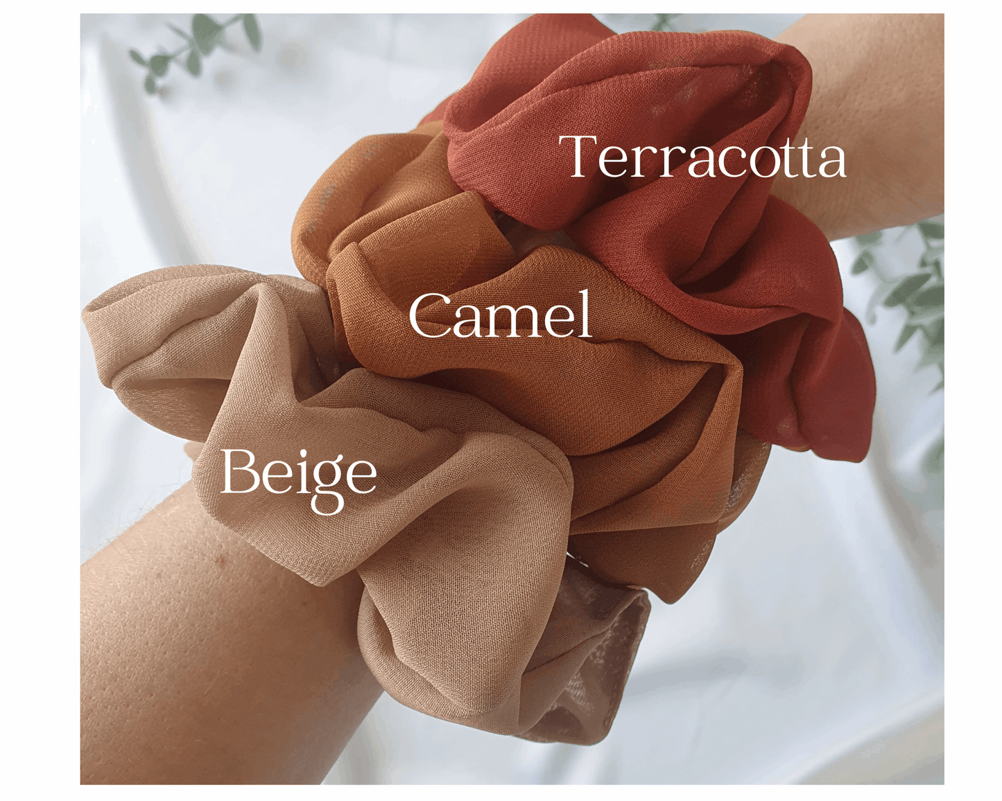 Chouchou mousseline Camel - Mlle ChouChou