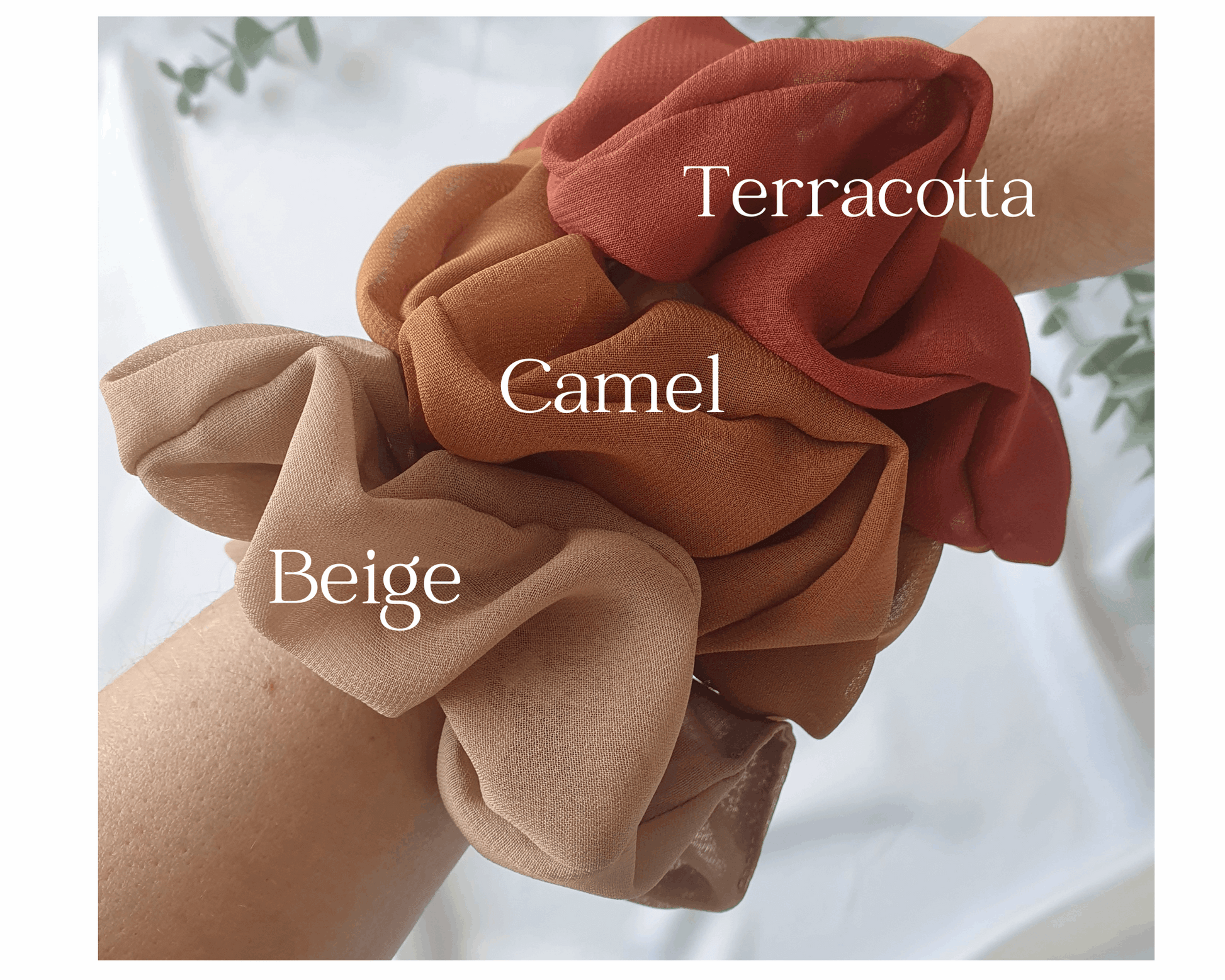 Chouchou mousseline Camel - Mlle ChouChou