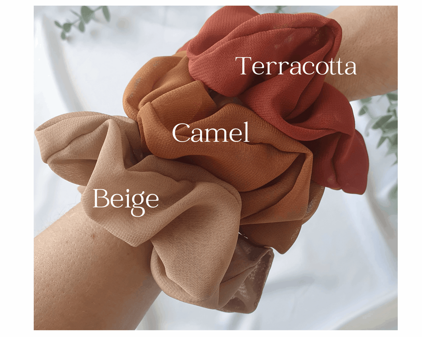 Chouchou mousseline Beige - Mlle ChouChou