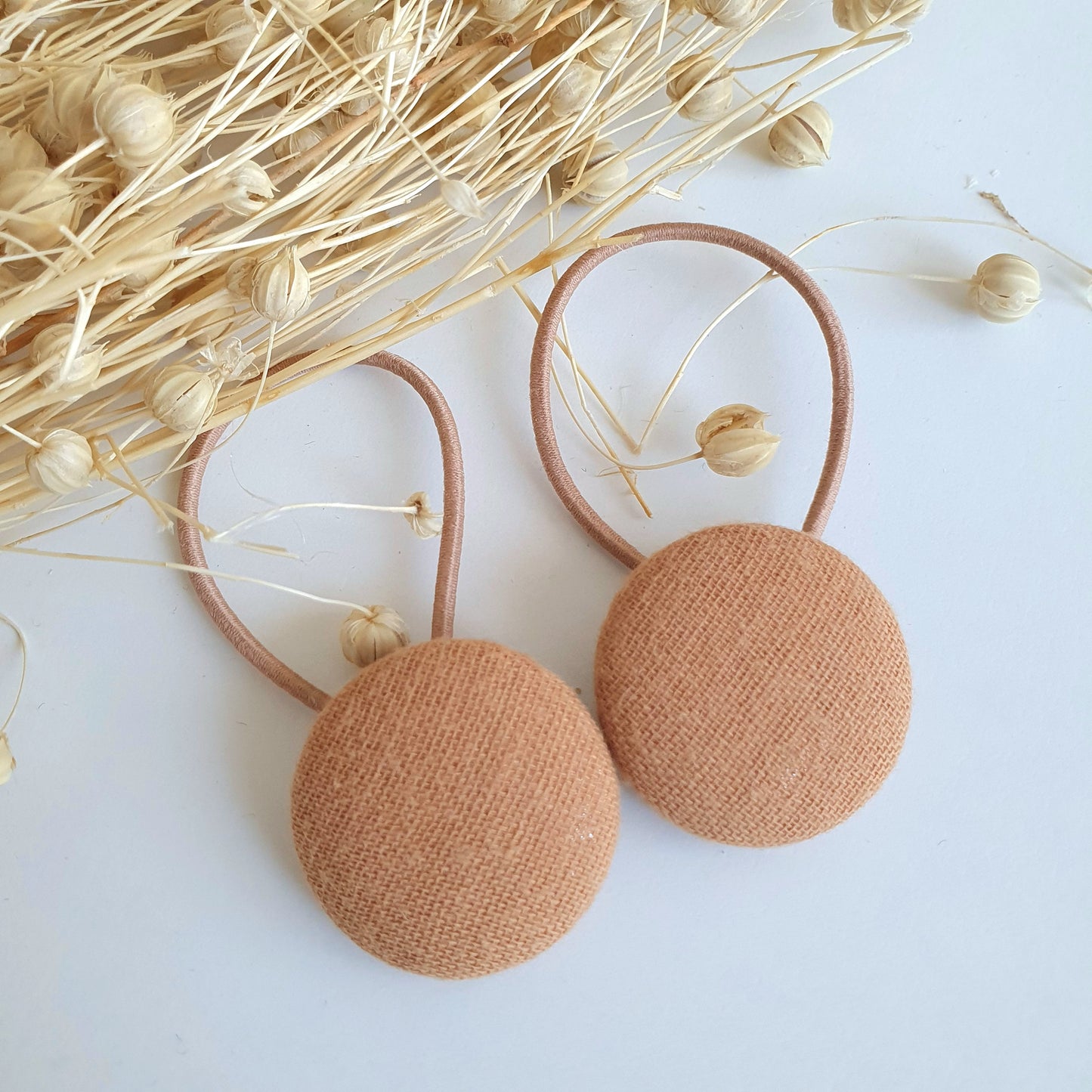 Elastiques Boutons Sable - Mlle ChouChou