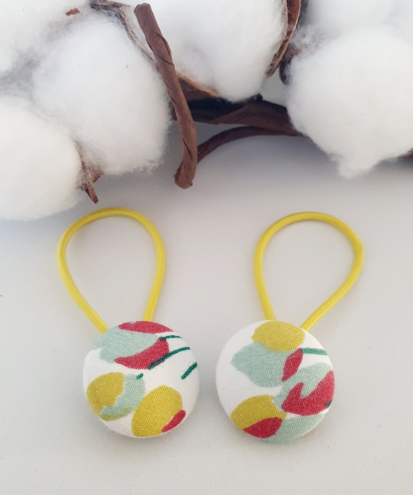 Elastiques Boutons Jaune - Mlle ChouChou