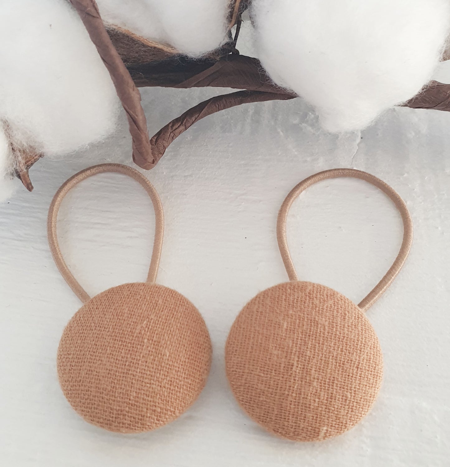 Elastiques Boutons Sable - Mlle ChouChou