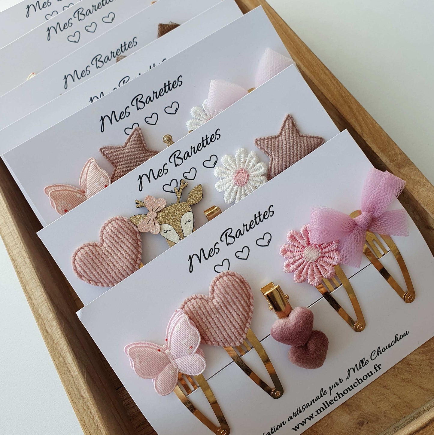 Lot de pinces à cheveux cœur - Mlle ChouChou