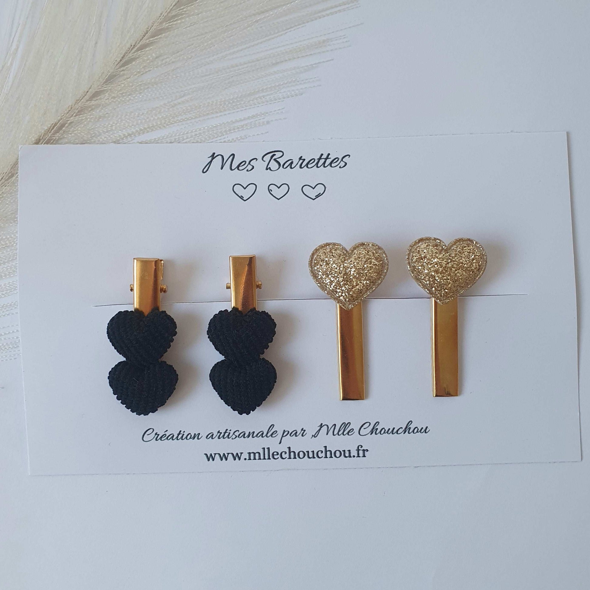 Lot de pinces à cheveux cœur - Mlle ChouChou