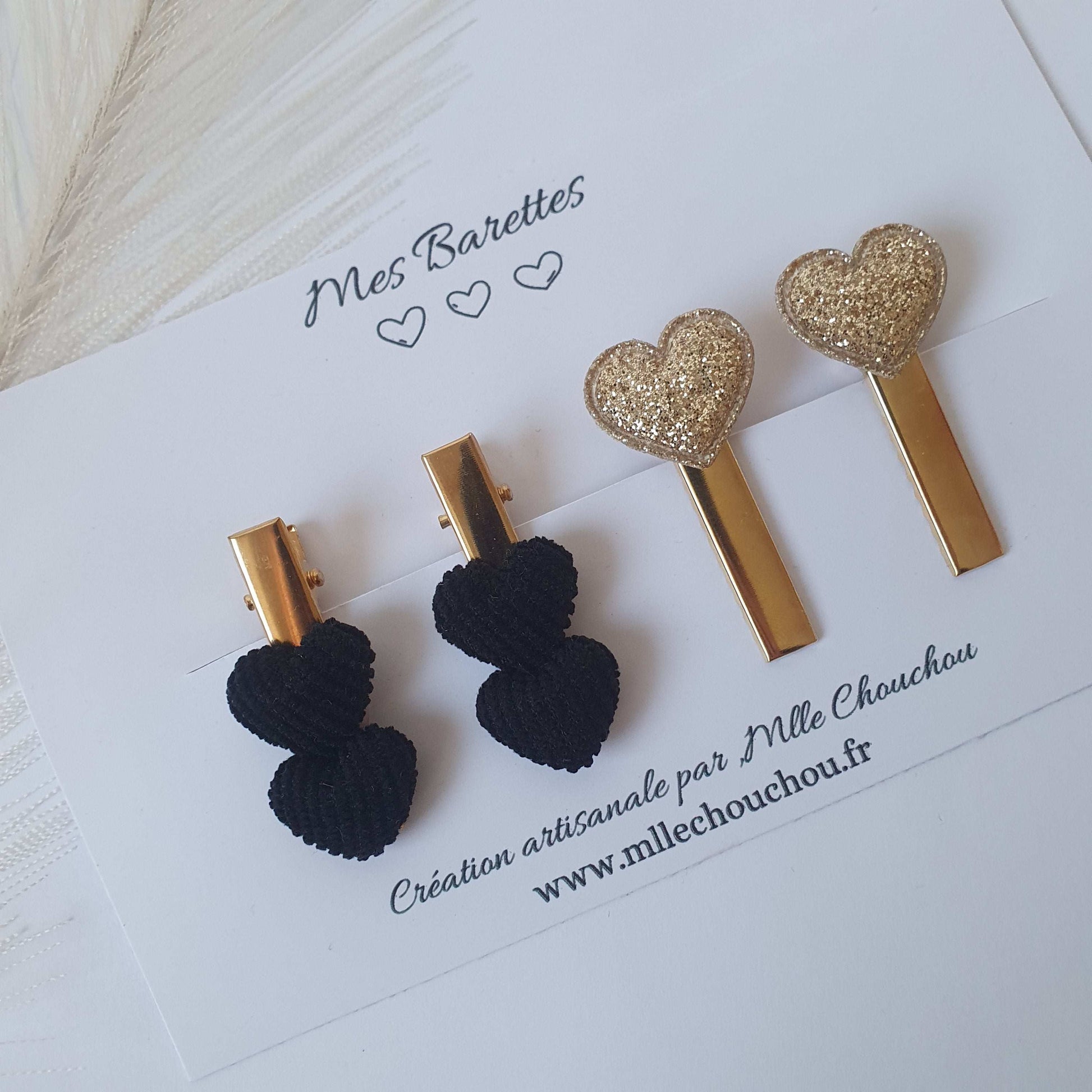 Lot de pinces à cheveux cœur - Mlle ChouChou