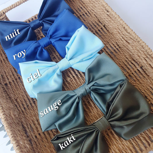 Barrette Nœud satin XL Noisette (Copie) Mlle ChouChou