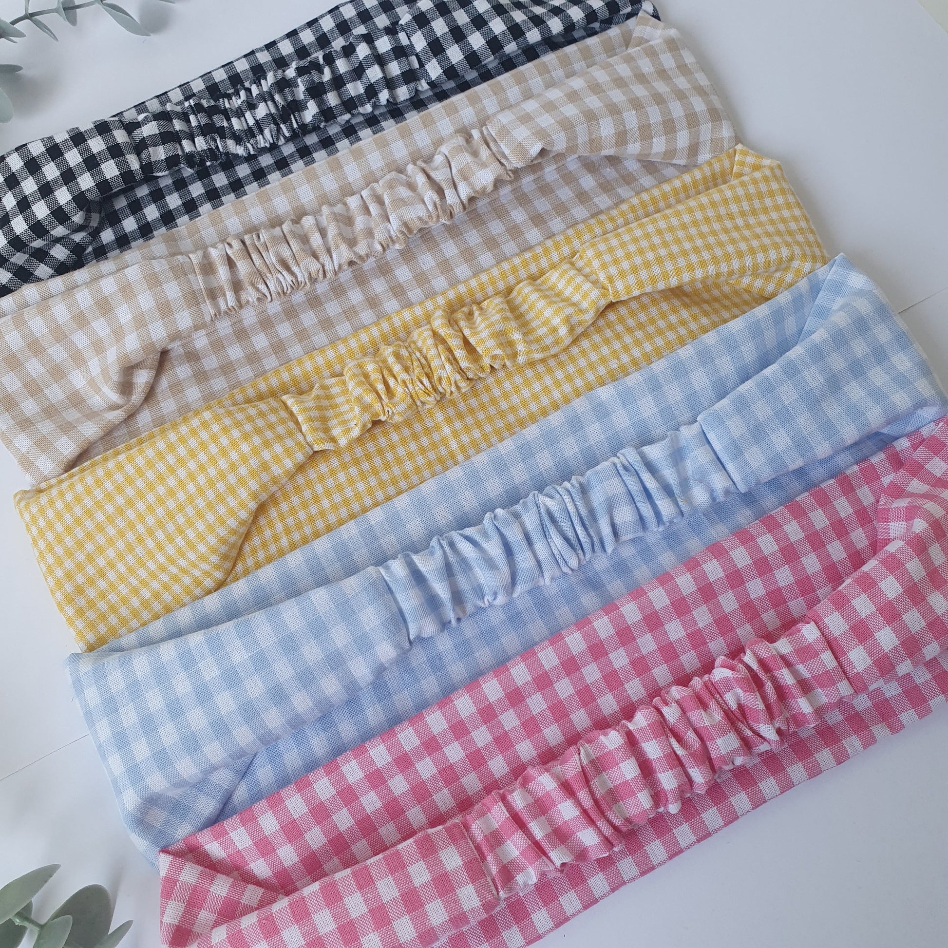 bandeau cheveux vichy jaune Mlle ChouChou