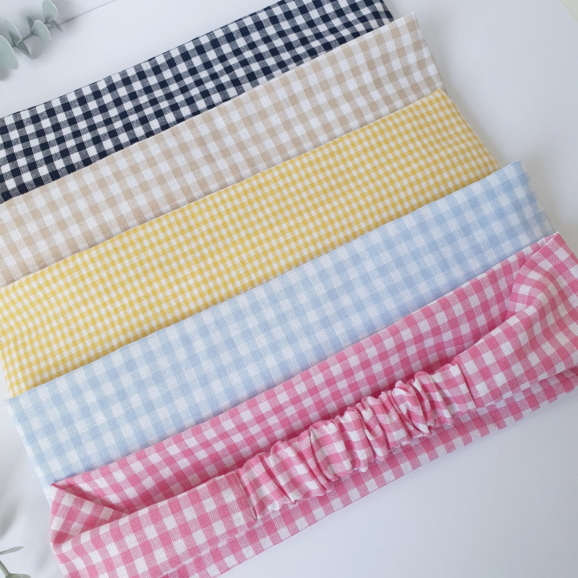 bandeau cheveux vichy jaune Mlle ChouChou