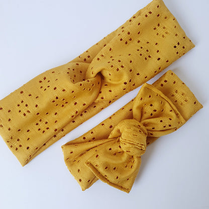 Bandeau cheveux broderie curry Mlle ChouChou