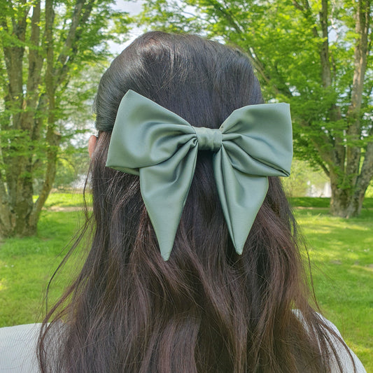 Barrette Nœud satin XL Ciel (Copie) Mlle ChouChou