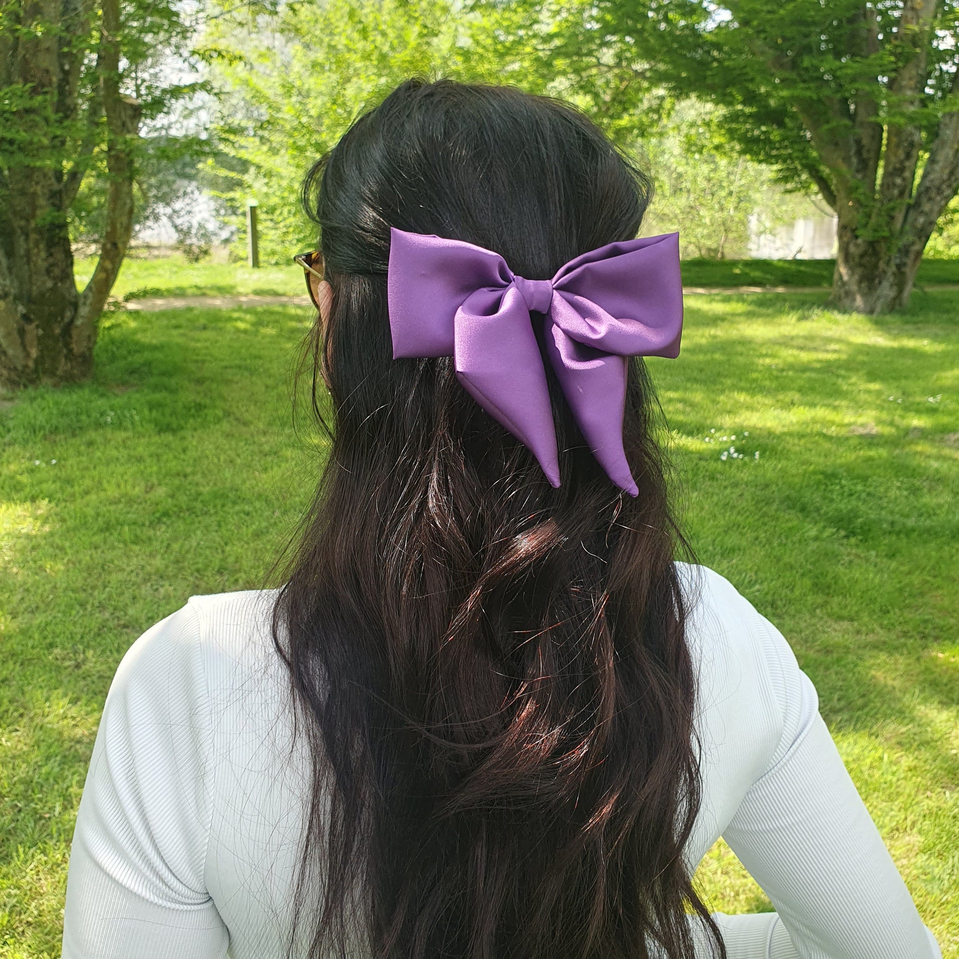 Barrette Nœud satin XL Bordeaux (Copie) Mlle ChouChou