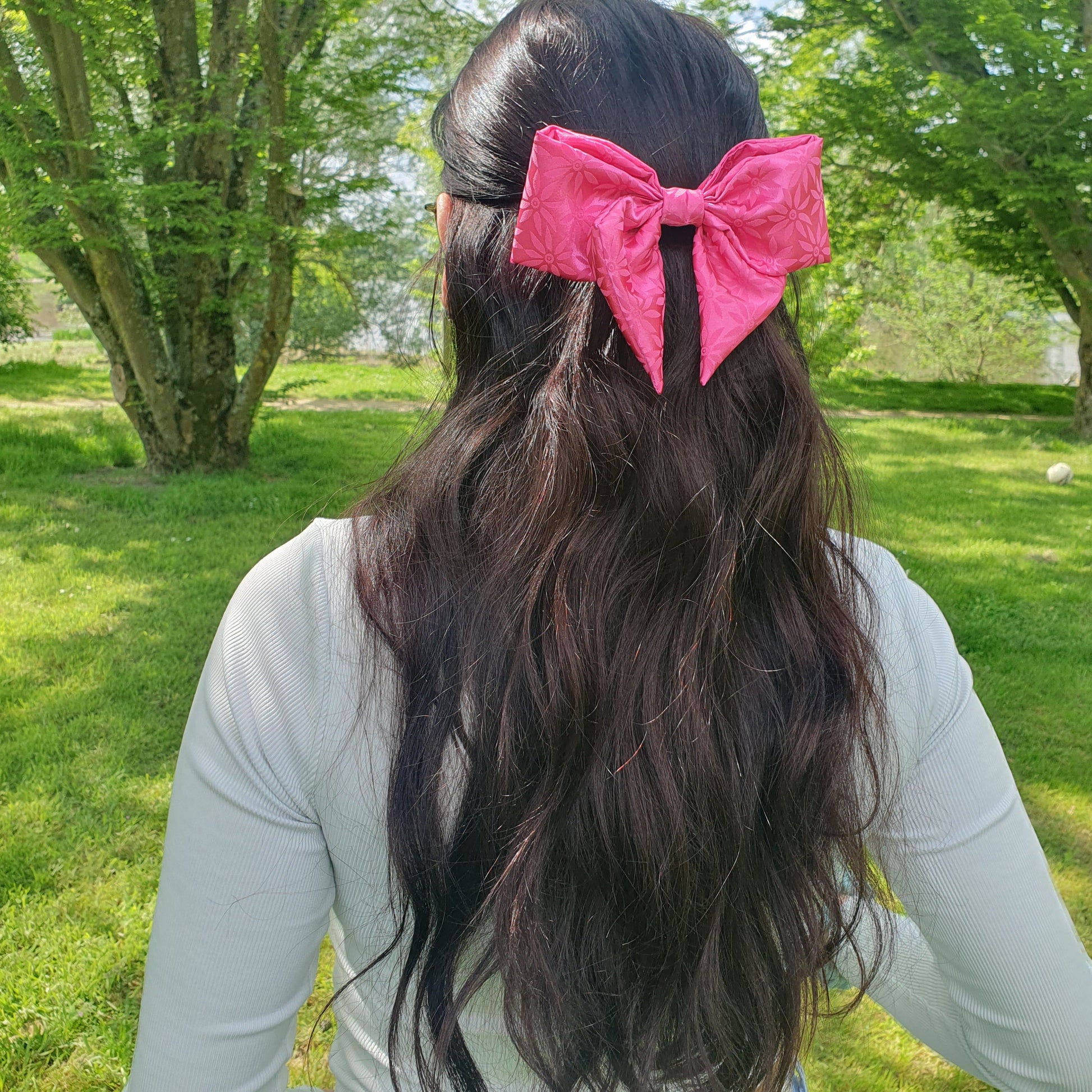 Barrette Nœud satin XL Kaki (Copie) Mlle ChouChou
