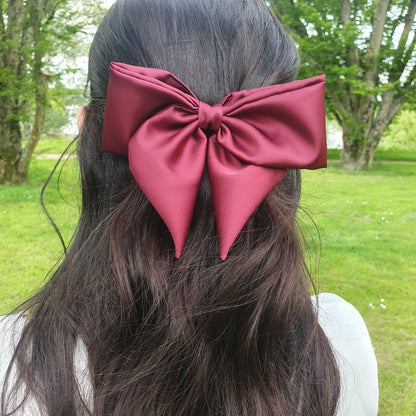 Barrette Nœud satin XL Rose (Copie) Mlle ChouChou