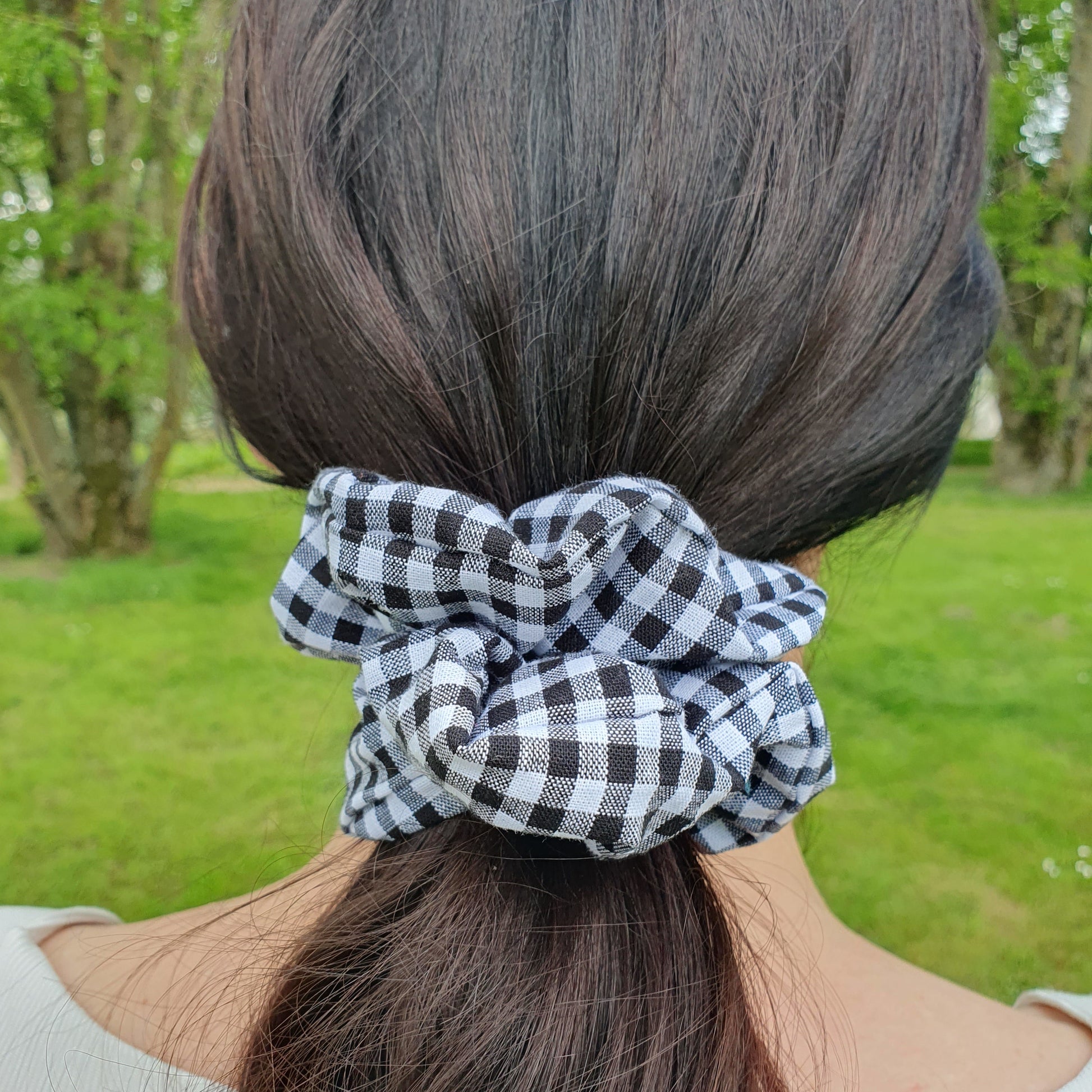 Bandeau cheveux vichy noir Mlle ChouChou