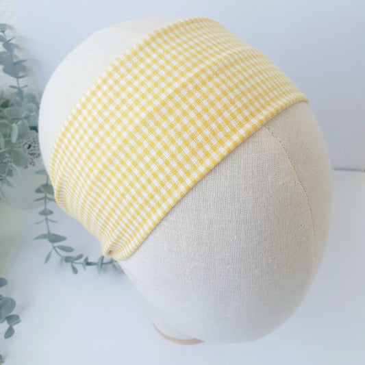 bandeau cheveux vichy jaune Mlle ChouChou