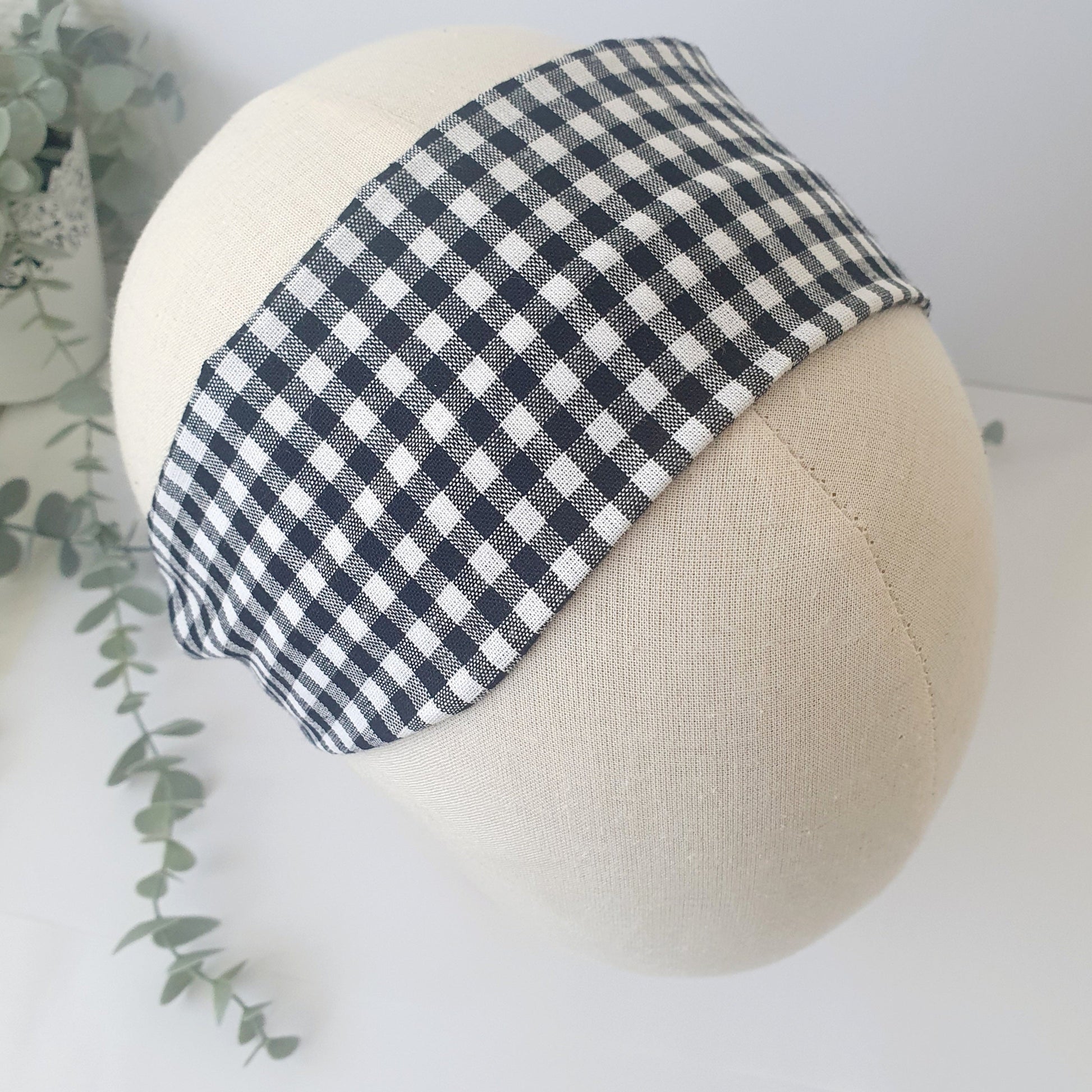 Bandeau cheveux vichy noir Mlle ChouChou