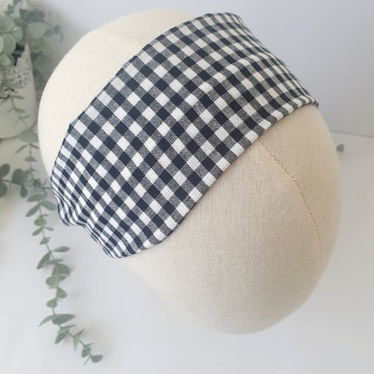 Bandeau cheveux vichy noir Mlle ChouChou