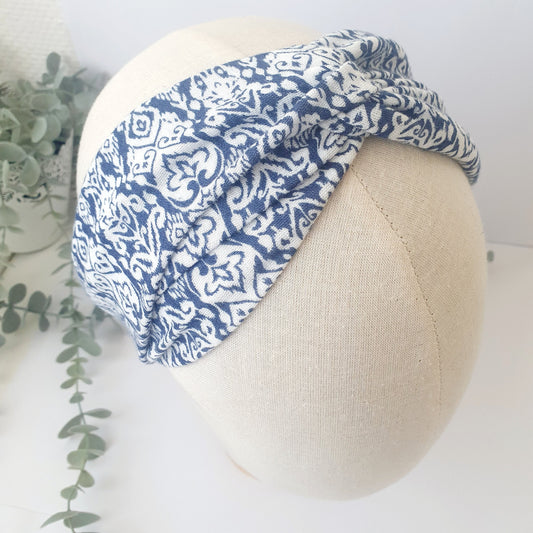 Bandeau cheveux vichy bleu (Copie) Mlle ChouChou